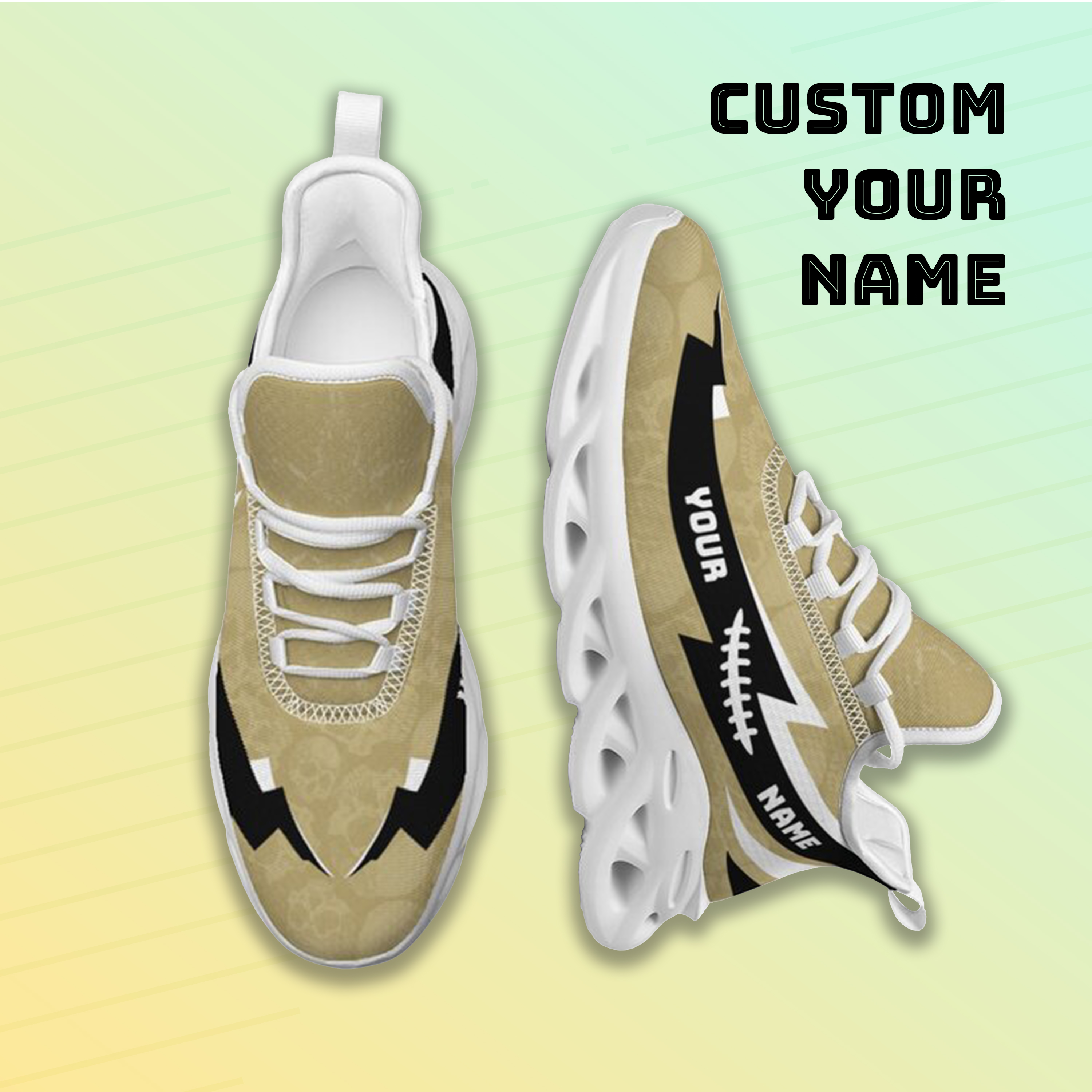 Max Sowl-25-cy-Orlando-11-6, Personalized UCF Knights Custom Max Sowl Shoes, Personalized Skull Sport Footwear, Custom Color-Blocked Running Shoes