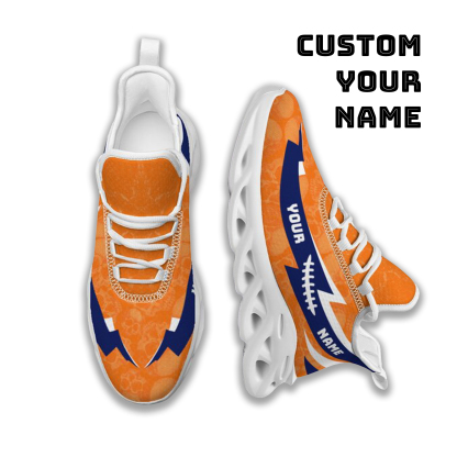 Max Sowl-25-cy-Syracuse-15-6, Personalized Syracuse Orange Custom Max Sowl Shoes, Personalized Skull Sport Footwear, Custom Color-Blocked Running Shoes