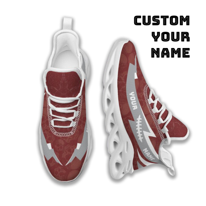 Max Sowl-25-cy-College Station-16-6, Personalized Texas A&M Aggies Custom Max Sowl Shoes, Personalized Skull Sport Footwear, Custom Color-Blocked Running Shoes
