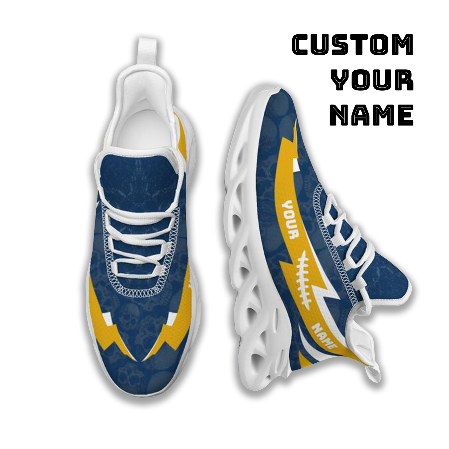Max Sowl-25-cy-Morgantown-20-6, Personalized West Virginia Mountaineers Custom Max Sowl Shoes, Personalized Skull Sport Footwear, Custom Color-Blocked Running Shoes