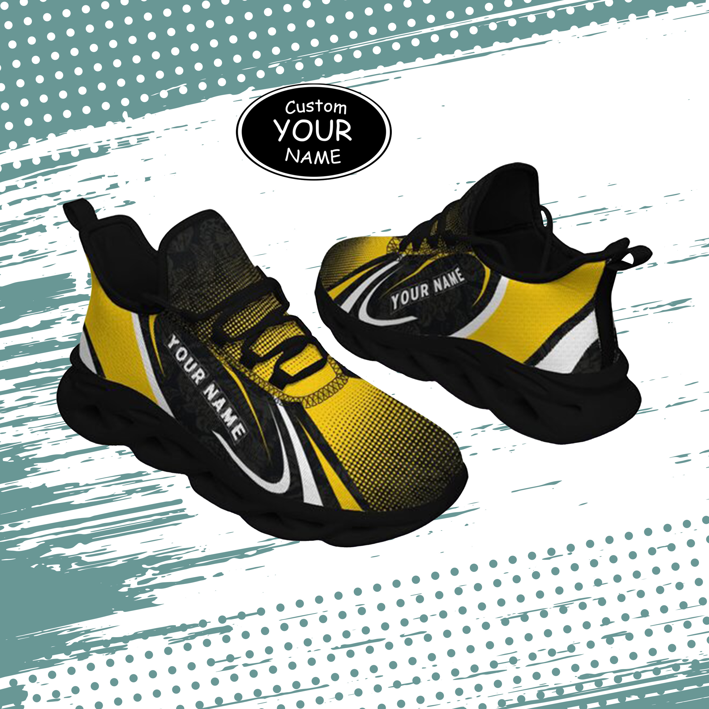 Max Sowl-25-yy-Iowa City-25-6, Personalized Iowa Hawkeyes Custom Max Sowl Shoes, Personalized Skull Sport Footwear, Custom Color-Blocked Running Shoes