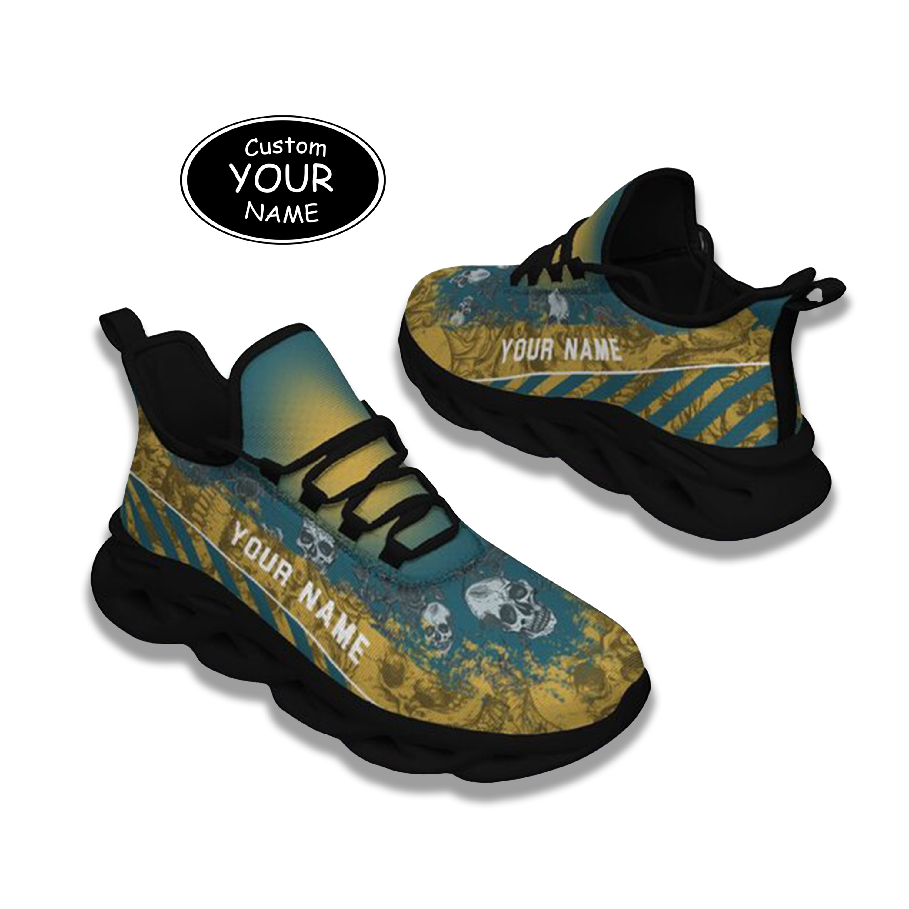 Personalized  Jacksonville Sneakers, Custom Breathable Walking Shoes, Patriotic Running Shoes,Max Sowl-25-cy-Jacksonville-16-2