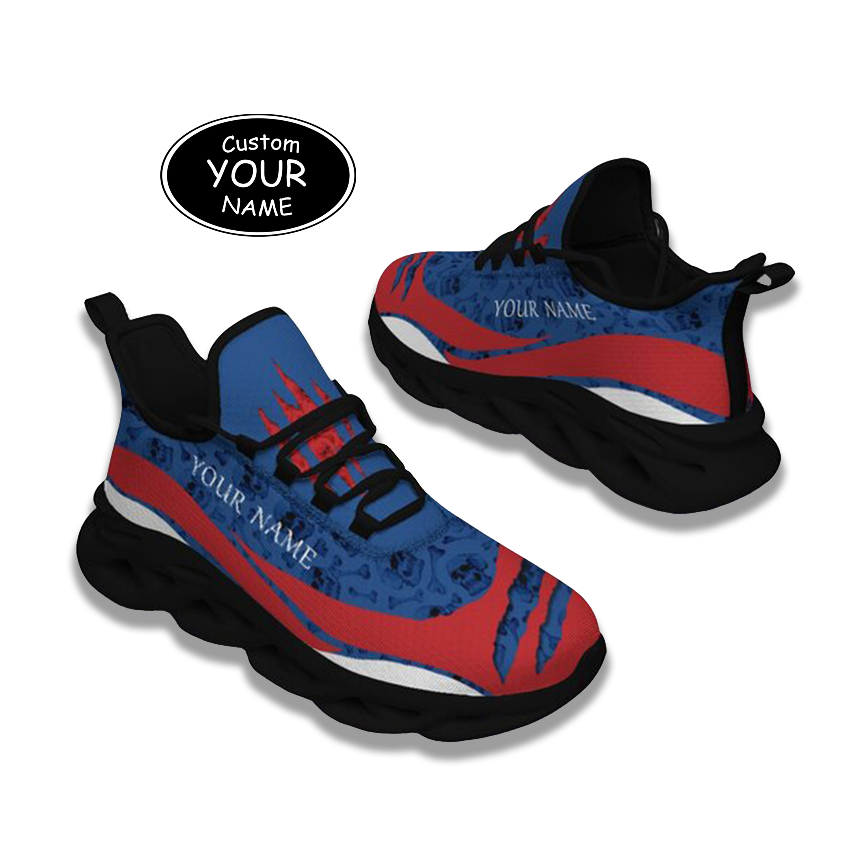 Max Sowl-25-cy-Buffalo-4-3，Personalized  Buffalo Sneakers, Custom Breathable Walking Shoes, Patriotic Running Shoes