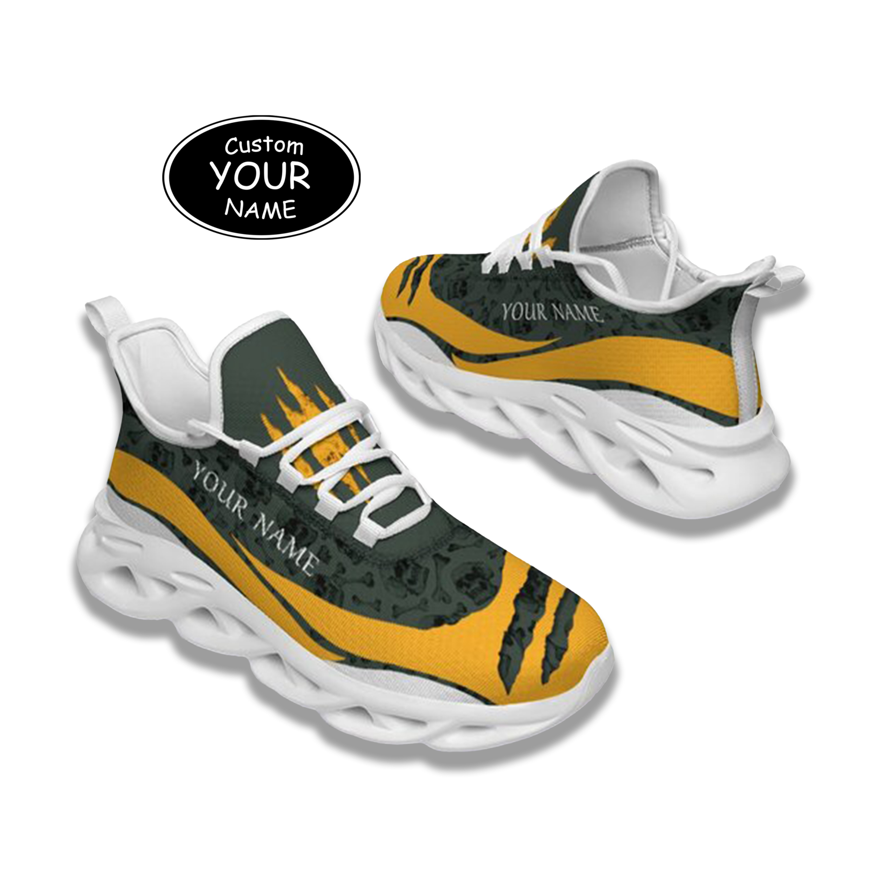 Max Sowl-25-cy-Green Bay-13-3，Personalized  Green Bay Sneakers, Custom Breathable Walking Shoes, Patriotic Running Shoes