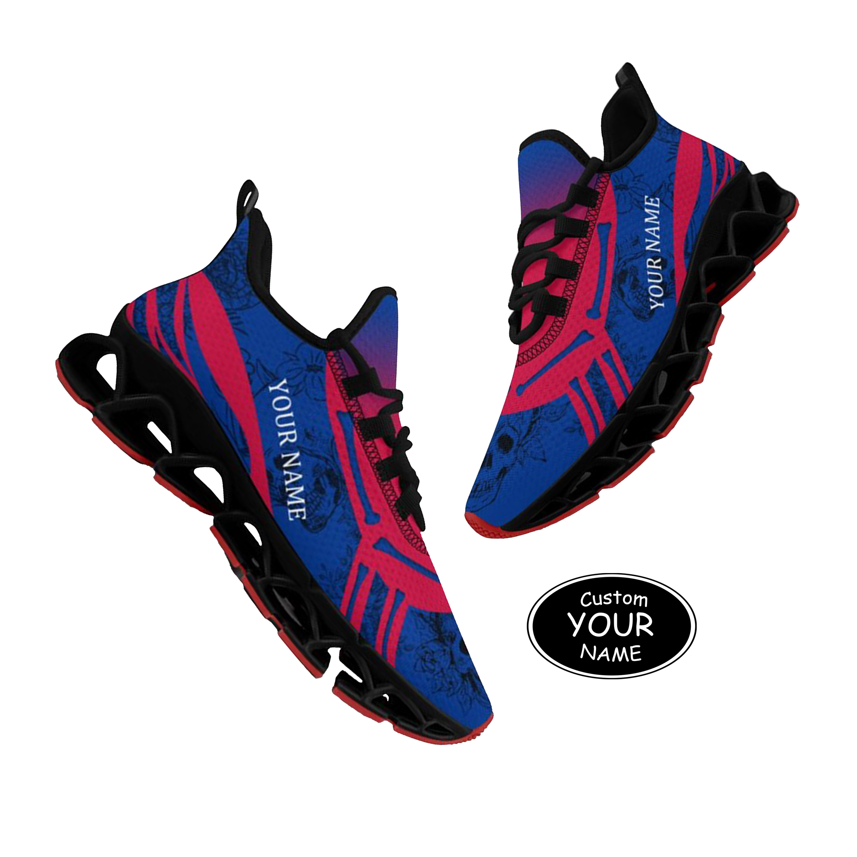FN003-25-cy-Buffalo-4-1，Personalized  Buffalo Sneakers, Custom Breathable Walking Shoes, Patriotic Running Shoes