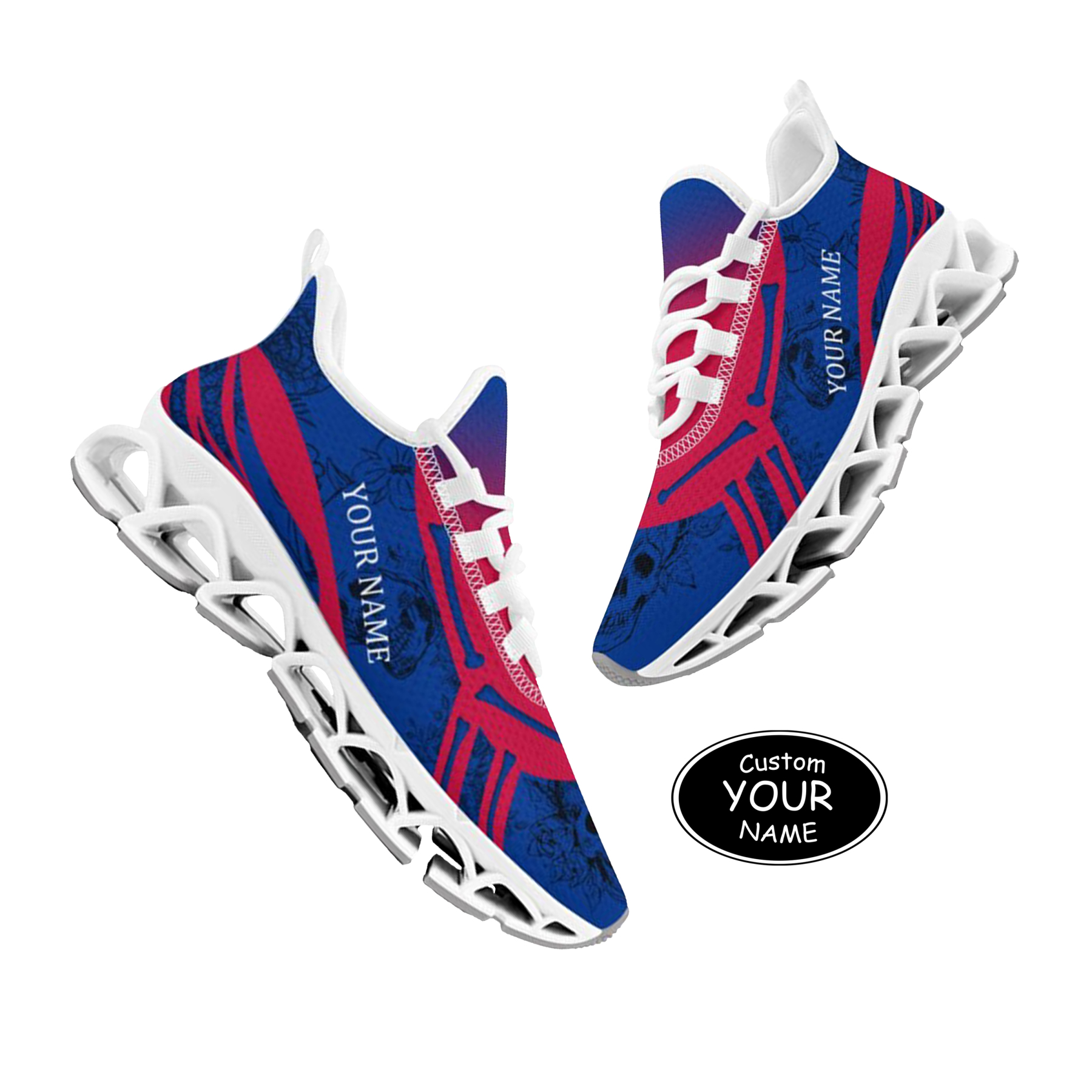 FN003-25-cy-Buffalo-4-1，Personalized  Buffalo Sneakers, Custom Breathable Walking Shoes, Patriotic Running Shoes