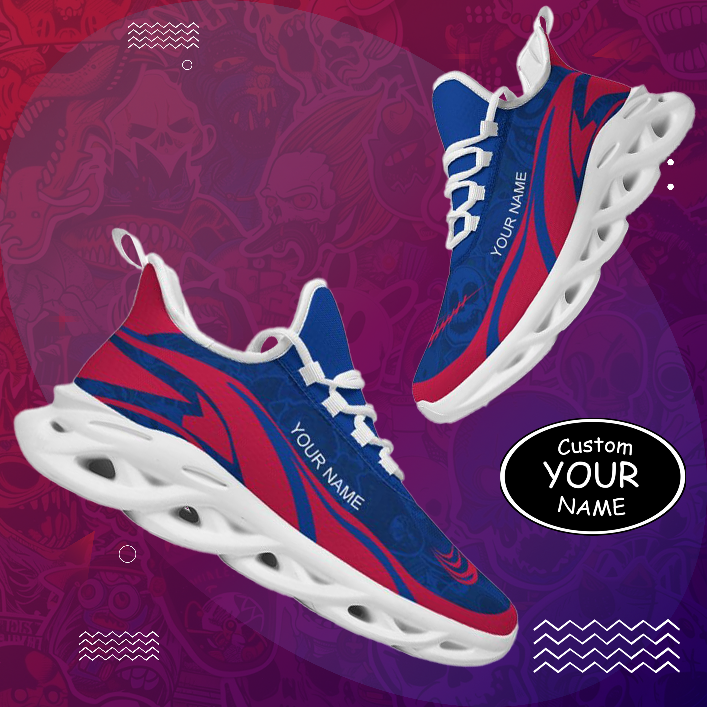 Personalized  New York Sneakers, Custom Breathable Walking Shoes, Patriotic Running Shoes