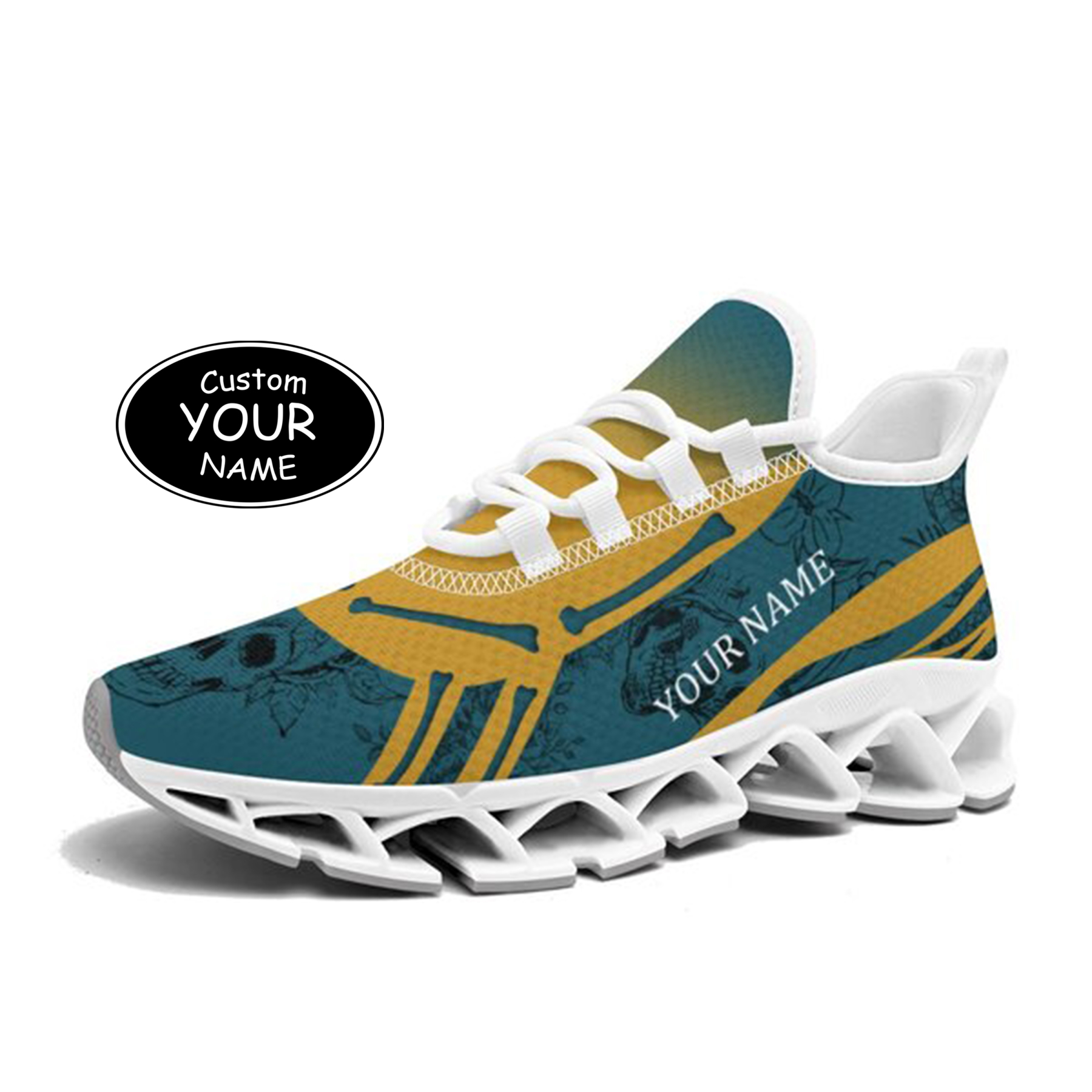 FN003-25-cy-Jacksonville-16-1,Personalized  Jacksonville Sneakers, Custom Breathable Walking Shoes, Patriotic Running Shoes
