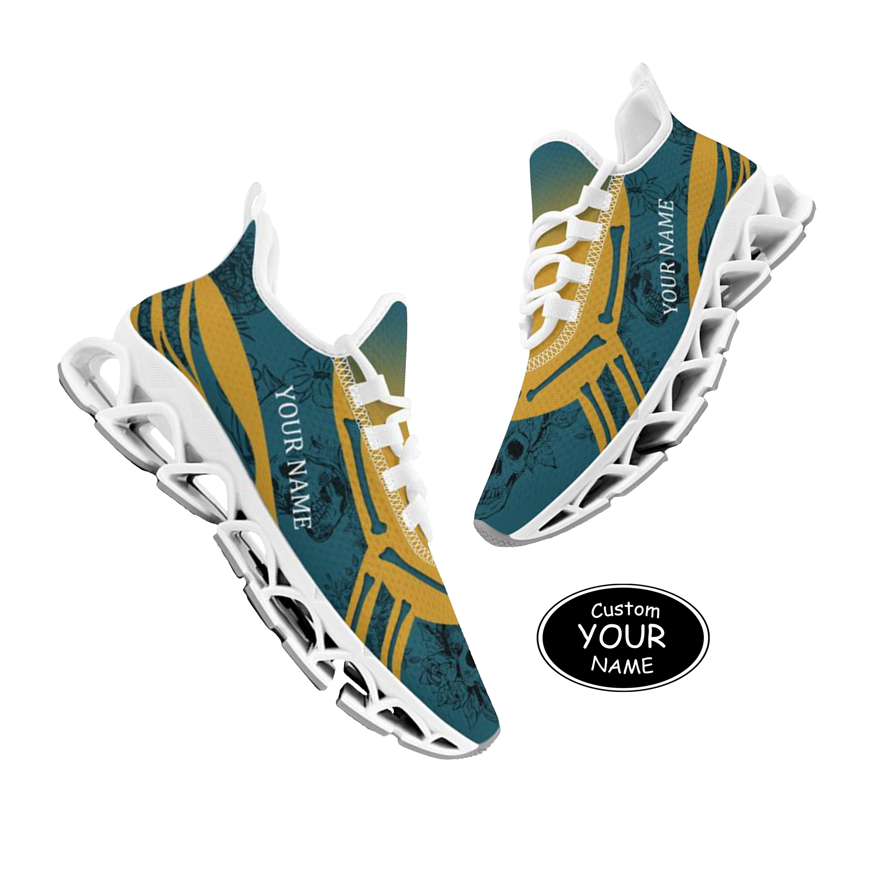 FN003-25-cy-Jacksonville-16-1,Personalized  Jacksonville Sneakers, Custom Breathable Walking Shoes, Patriotic Running Shoes