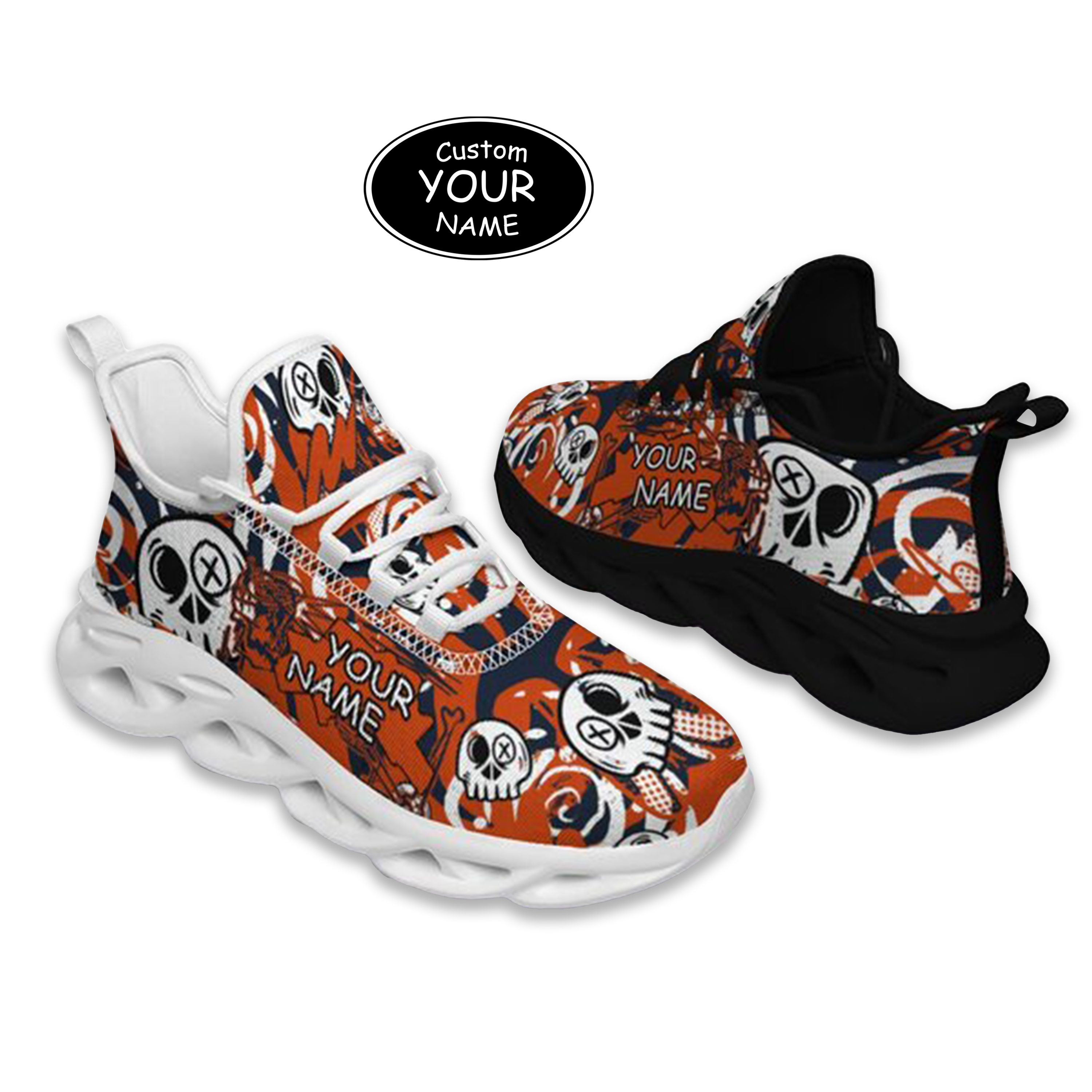 Max Sowl-25-cy-Chicago-7-7, Personalized Chicago Sneakers, Custom Breathable Walking Shoes, Patriotic Running Shoes