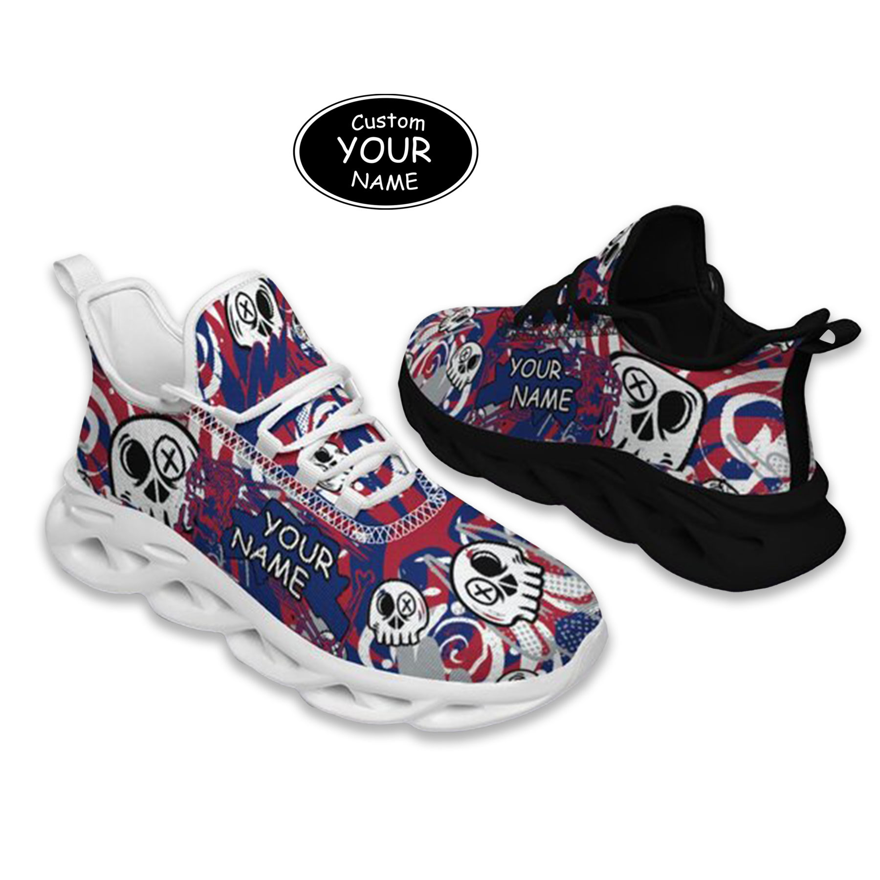 Max Sowl-25-cy-New York-21-7, Personalized New York Sneakers, Custom Breathable Walking Shoes, Patriotic Running Shoes