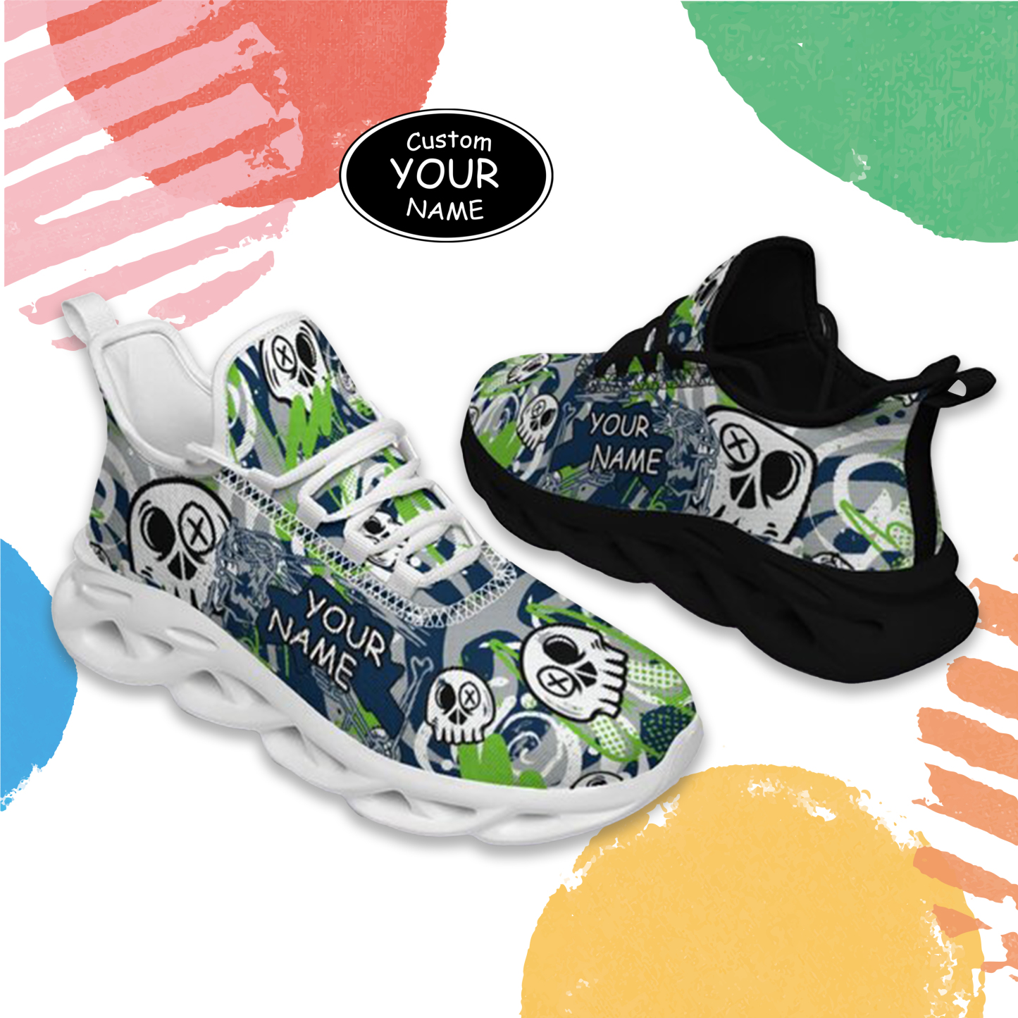Max Sowl-25-cy-Seattle-27-7, Personalized Seattle Sneakers, Custom Breathable Walking Shoes, Patriotic Running Shoes