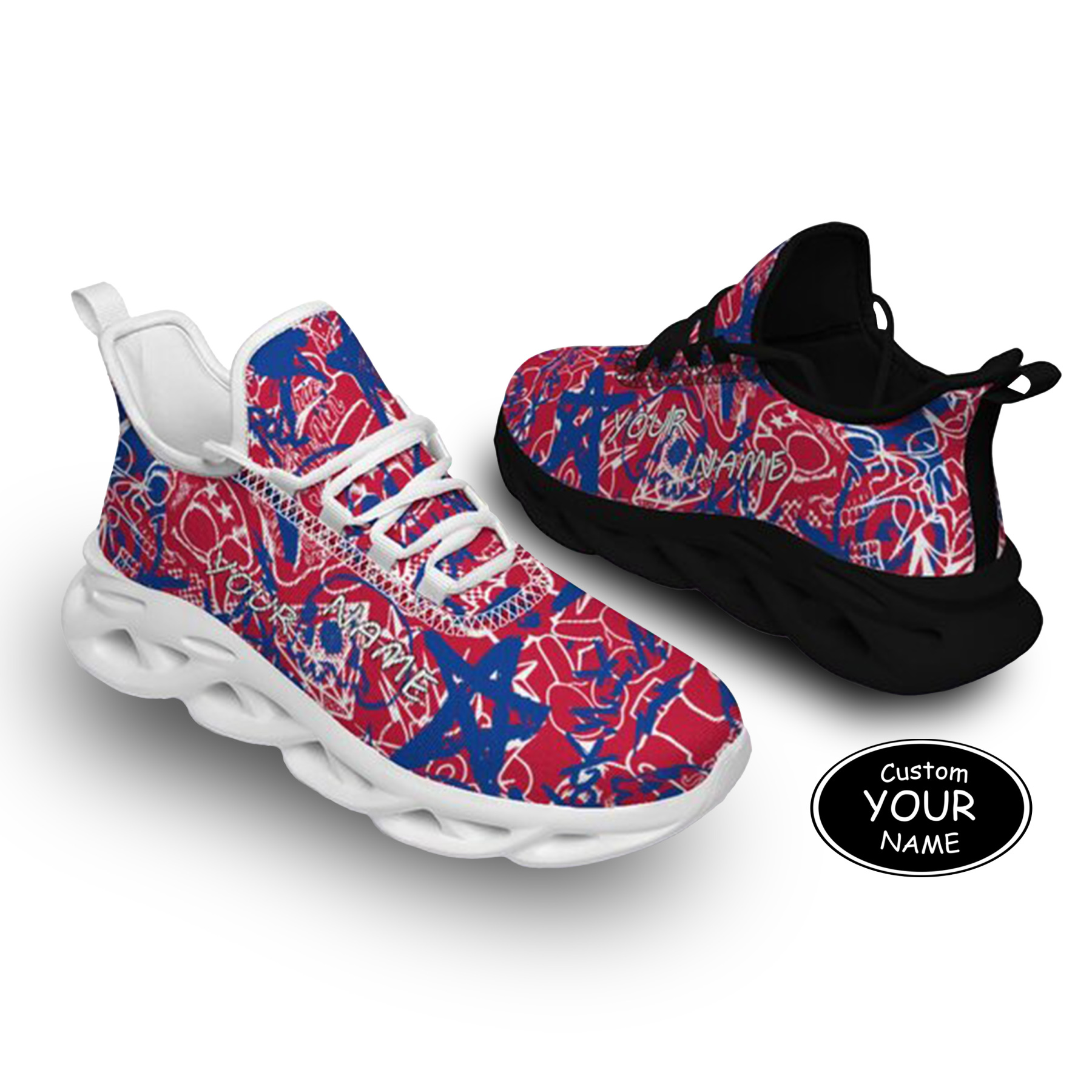 Max Sowl-25-yy-Buffalo-4-8, Personalized Buffalo Sneakers, Custom Breathable Walking Shoes, Patriotic Running Shoes