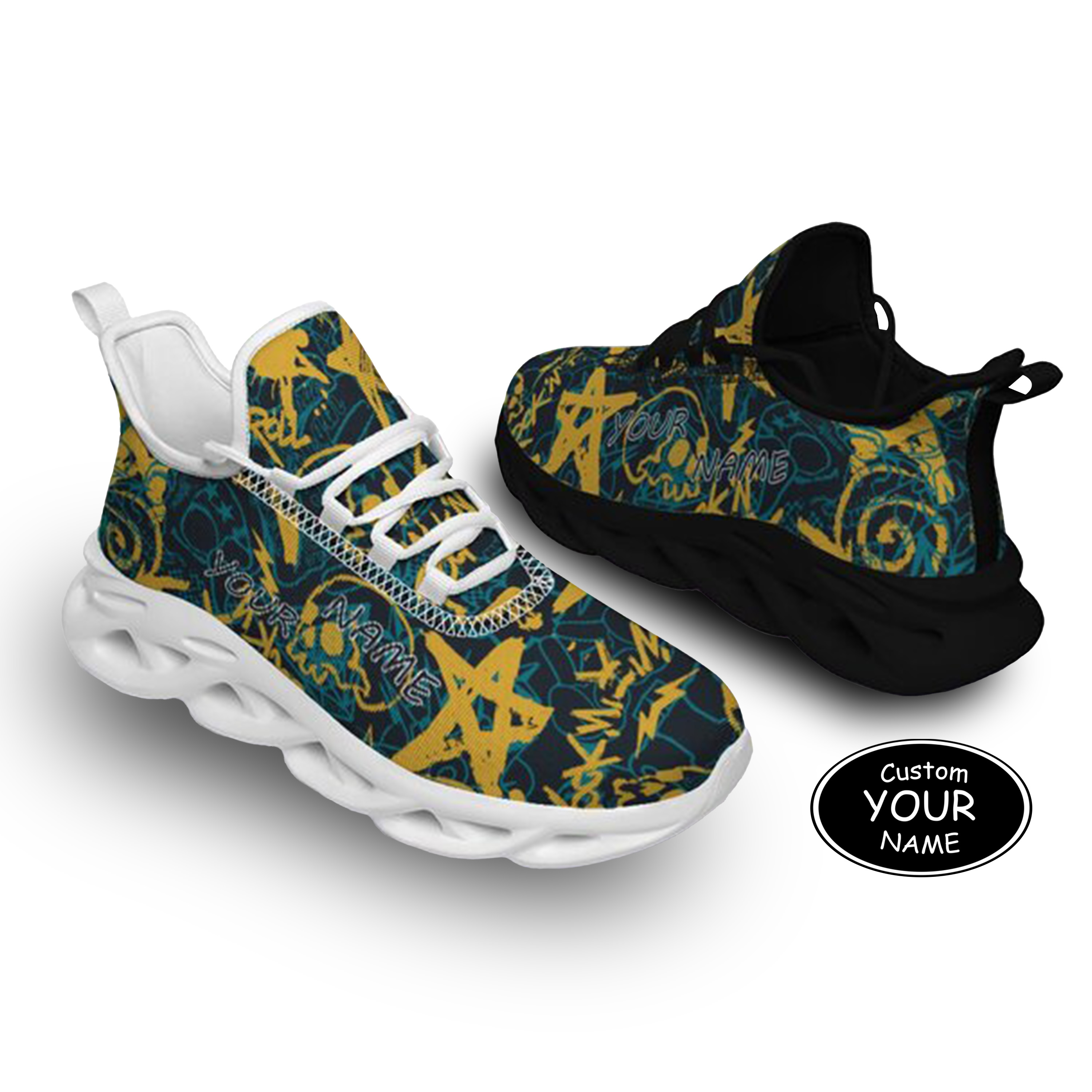 Max Sowl-25-yy-Jacksonville-16-8, Personalized Jacksonville Sneakers, Custom Breathable Walking Shoes, Patriotic Running Shoes