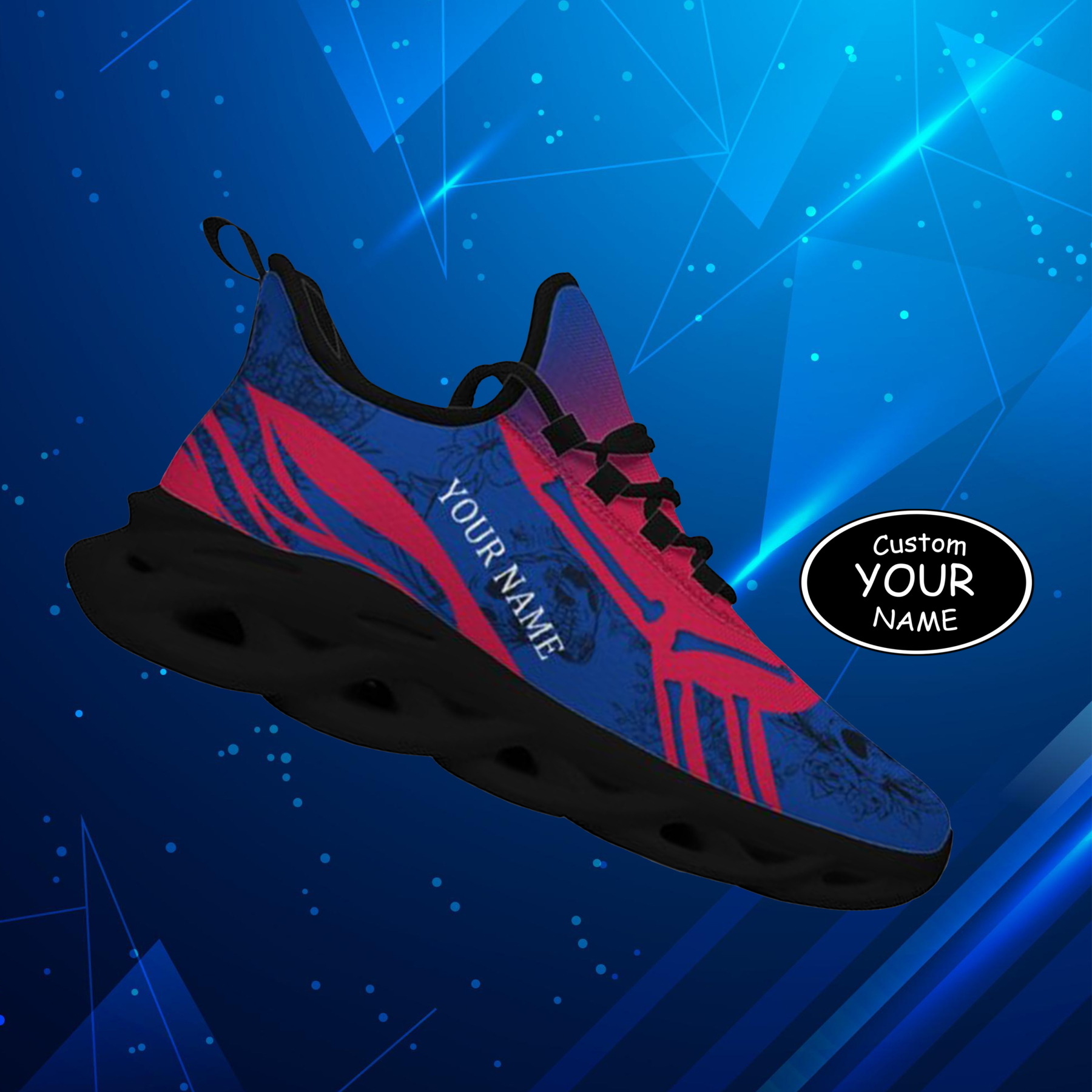 Personalized  Buffalo Sneakers, Custom Breathable Walking Shoes, Patriotic Running Shoes,Max Sowl-25-cy-Buffalo-4-1