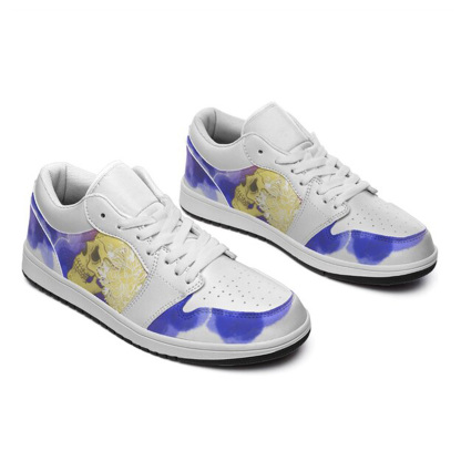 Jordan 1 Low-25-yy-skull-12, Jordan 1 Retro Low Sneakers, Personalized Gothic Shoes, Skull Design, Unisex Non Slip Walking Sneakers, Lightweight Breathable Running Shoes, Casual Sports Shoes, Unique Holidays Gifts