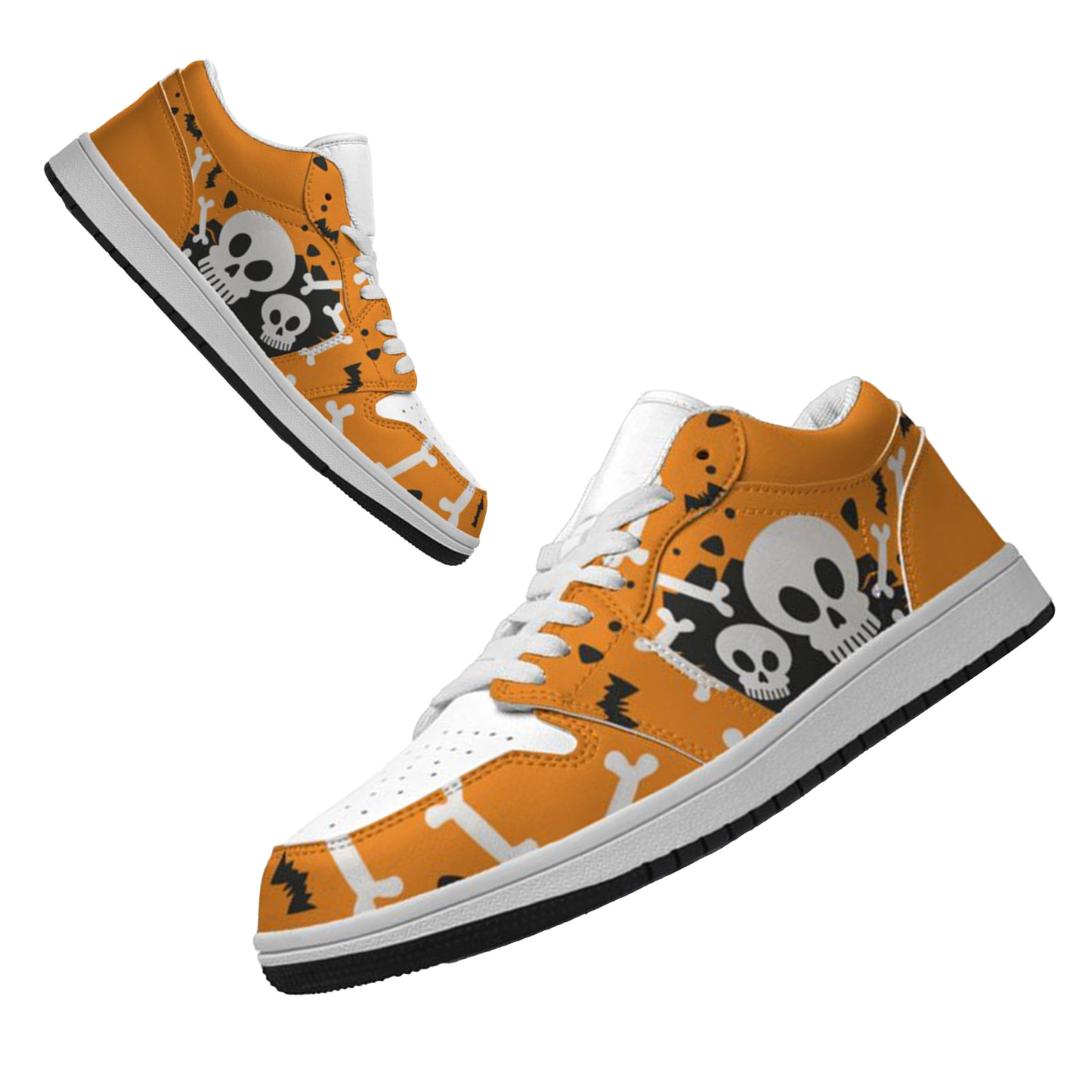 Jordan 1 Low-25-yy-skull-13, Jordan 1 Retro Low Sneakers, Personalized Gothic Shoes, Skull Design, Unisex Non Slip Walking Sneakers, Lightweight Breathable Running Shoes, Casual Sports Shoes, Unique Holidays Gifts