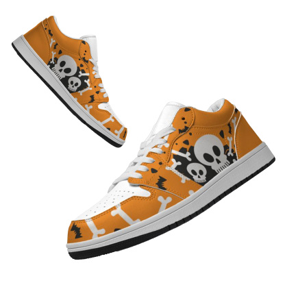 Jordan 1 Low-25-yy-skull-13, Jordan 1 Retro Low Sneakers, Personalized Gothic Shoes, Skull Design, Unisex Non Slip Walking Sneakers, Lightweight Breathable Running Shoes, Casual Sports Shoes, Unique Holidays Gifts