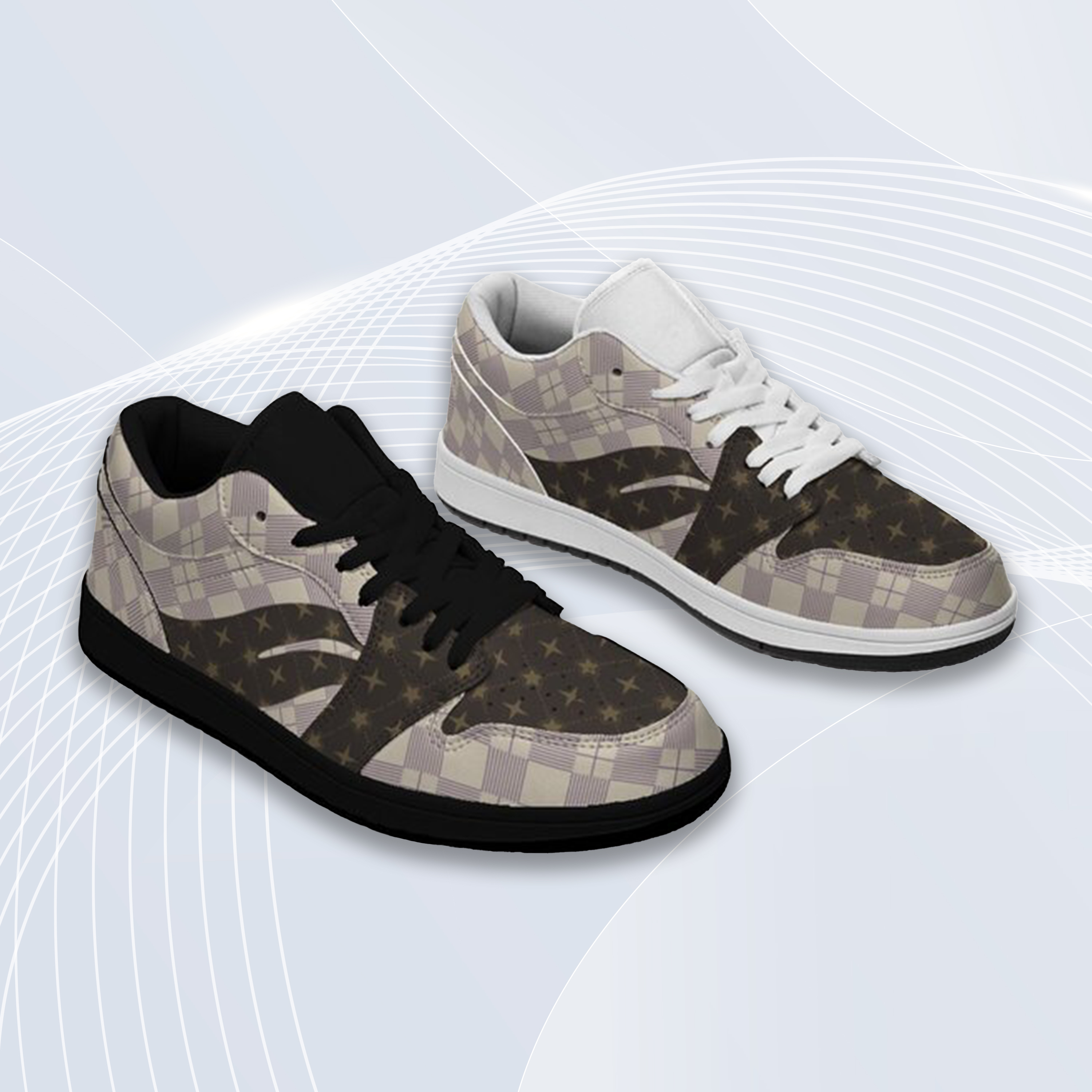 Jordan 1-25-cy-Quiet Luxe-5, Jordan 1 Low Sneakers, Personalized Light Luxury Vintage Sneakers, Breathable Running Shoes, Luxury-inspired Design, Anti-Slip Athletic Shoes, Comfort  Walking  Sneakers