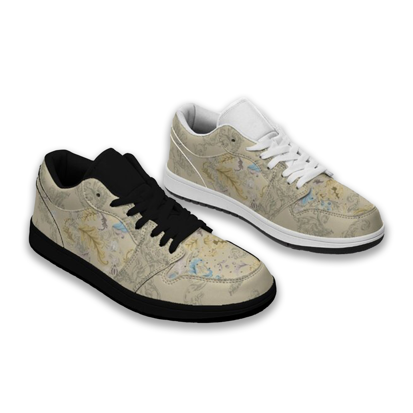 Jordan 1-25-cy-Quiet Luxe-6, Jordan 1 Retro Low Sneakers, Personalized Light Luxury Vintage Sneakers, Breathable Running Shoes, Printed Luxury-inspired Design, Anti-Slip Athletic Shoes, Lightweight Walking Sneakers
