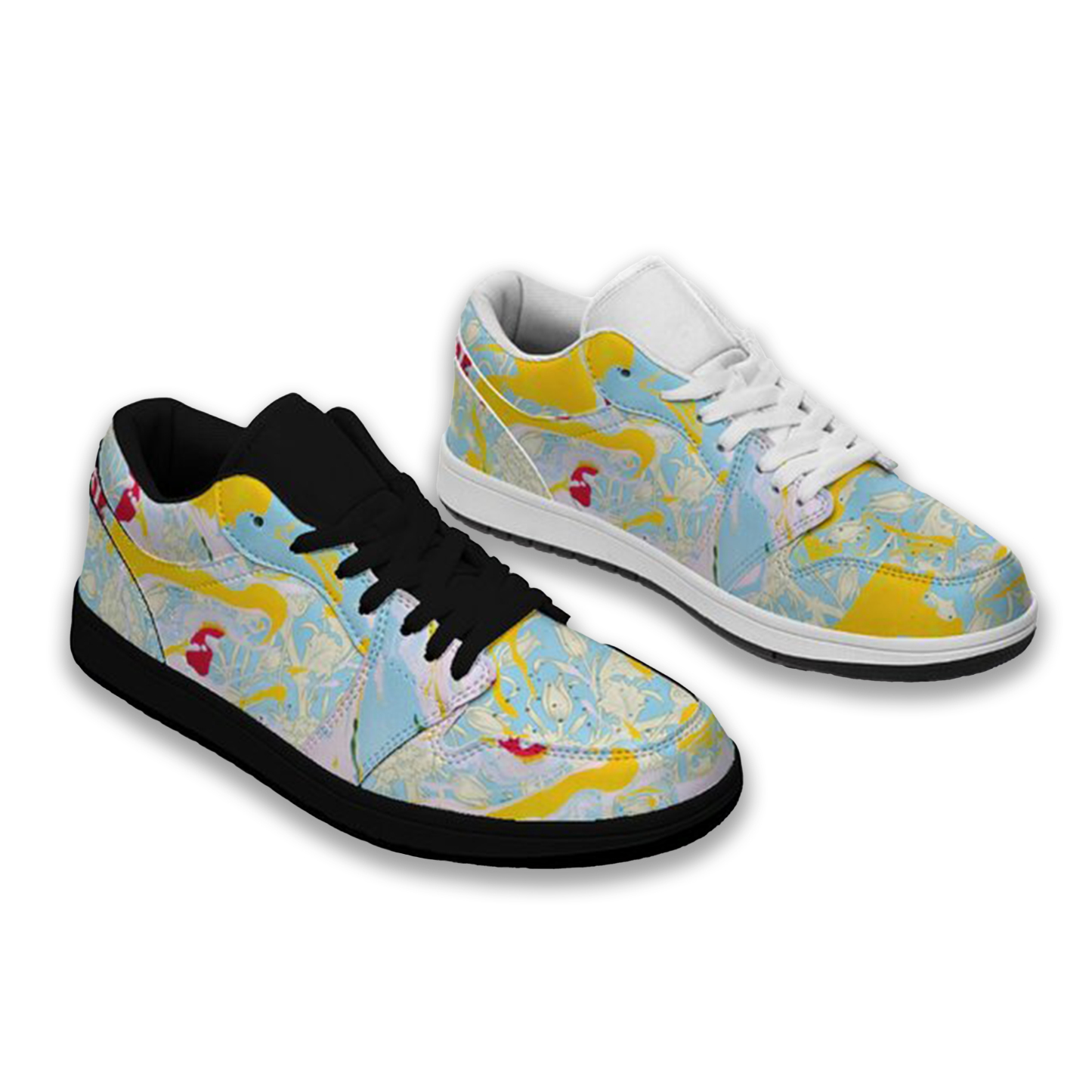 Jordan 1-25-cy-Quiet Luxe-8, Jordan 1 Retro Low Sneakers, Personalized Light Luxury Vintage Sneakers, Custom Printed Design, Light Breathable, Casual Walking Shoes, Fashion Sneakers