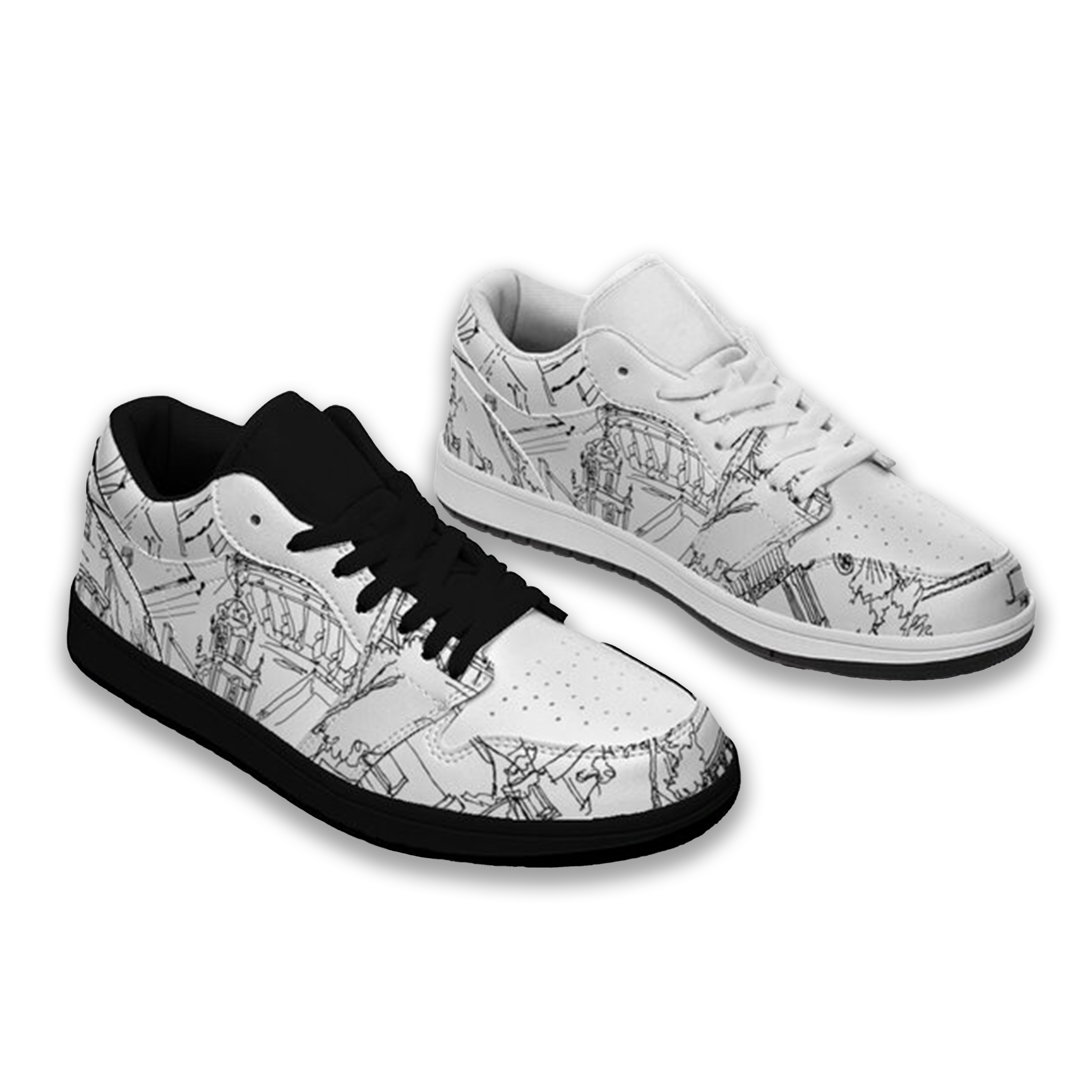 Jordan 1-25-cy-Quiet Luxe-9, Jordan 1 Retro Low Sneakers, Personalized Light Luxury Vintage Sneakers, Custom Printed Design, Light Breathable, Casual Walking Shoes, Fashion Sneakers