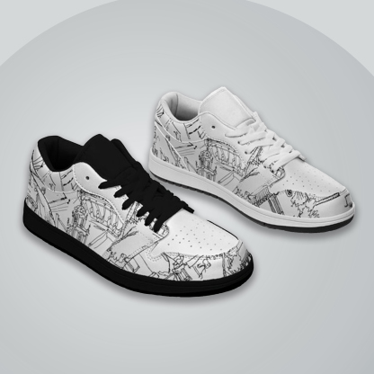 Jordan 1-25-cy-Quiet Luxe-9, Jordan 1 Retro Low Sneakers, Personalized Light Luxury Vintage Sneakers, Custom Printed Design, Light Breathable, Casual Walking Shoes, Fashion Sneakers