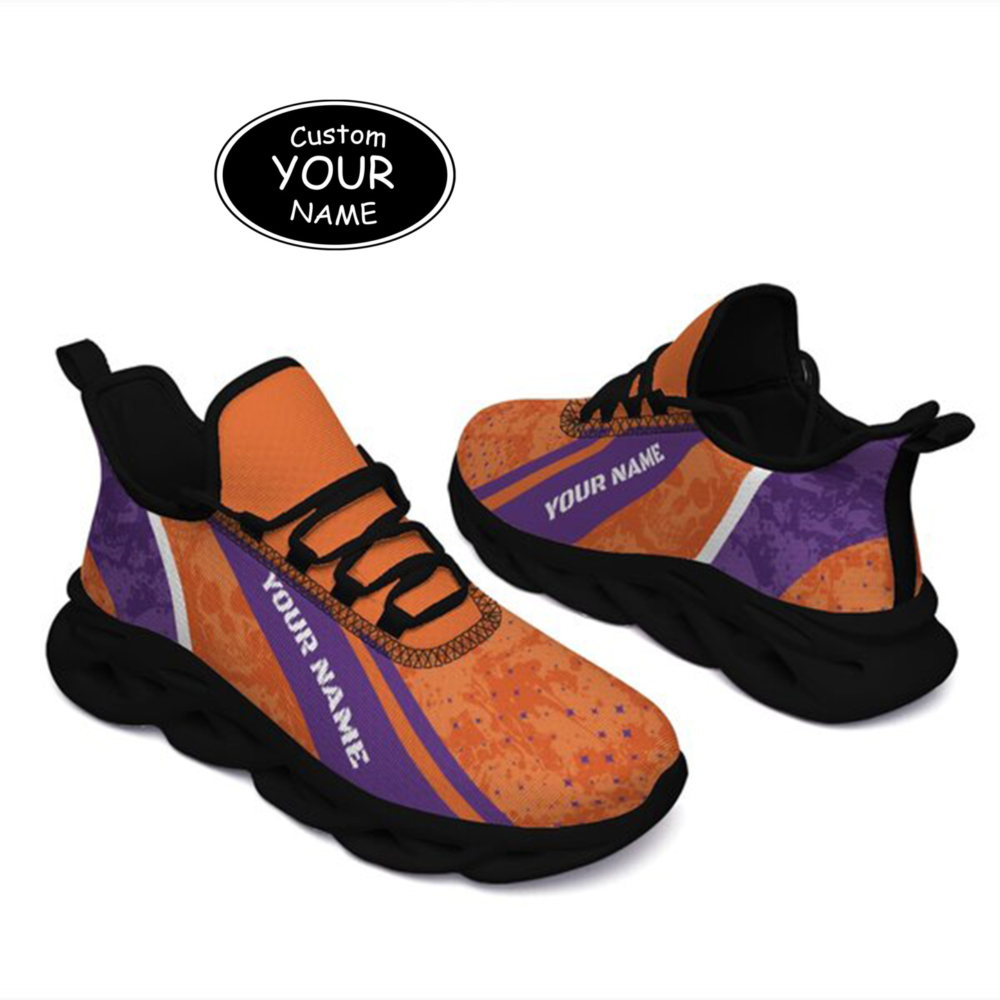 Max Sowl-25-cy-Clemson-1-1, Personalized Clemson Tigers Custom Max Sowl Shoes, Patriotic Running Sneakers, Custom Comfortable Walking Shoes