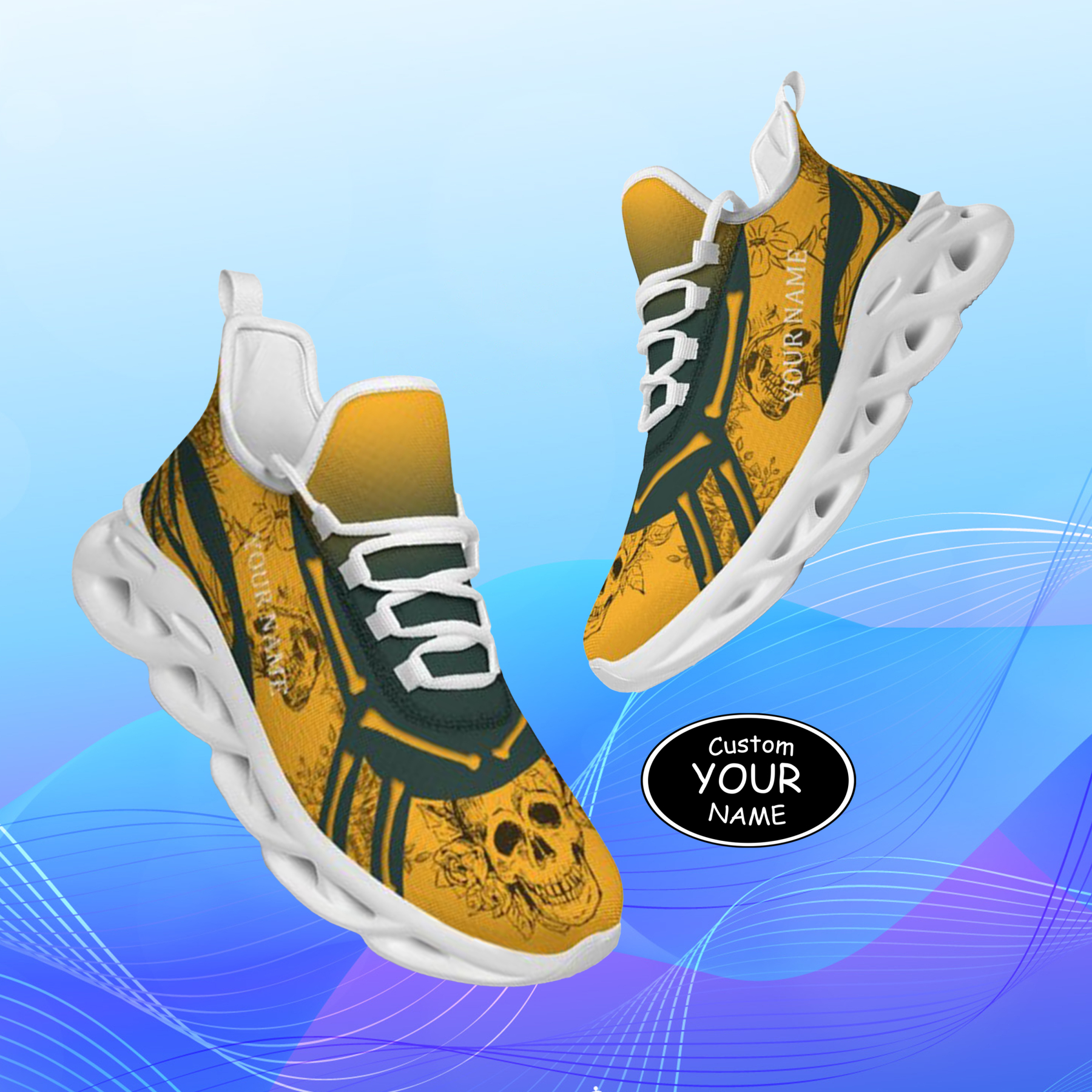 Personalized  Green Bay Sneakers, Custom Breathable Walking Shoes, Patriotic Running Shoes,Max Sowl-25-cy-Green Bay-13-1