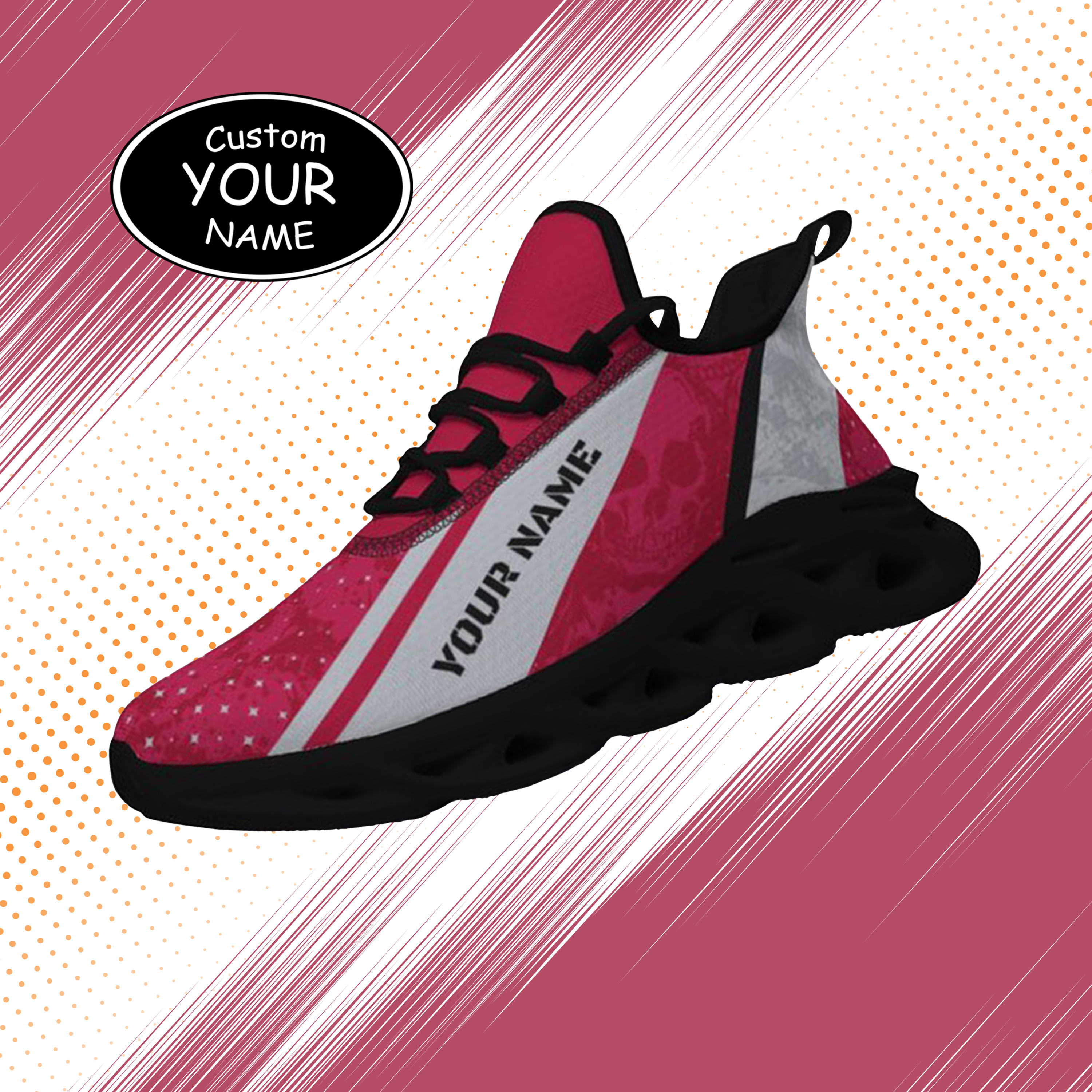 Max Sowl-25-cy-Tuscaloosa-2-1, Personalized Alabama Crimson Tide Custom Max Sowl Shoes, Patriotic Running Sneakers, Custom Comfortable Walking Shoes