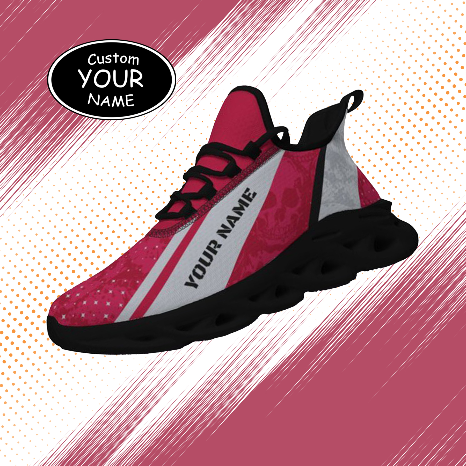 Max Sowl-25-cy-Tuscaloosa-2-1, Personalized Alabama Crimson Tide Custom Max Sowl Shoes, Patriotic Running Sneakers, Custom Comfortable Walking Shoes