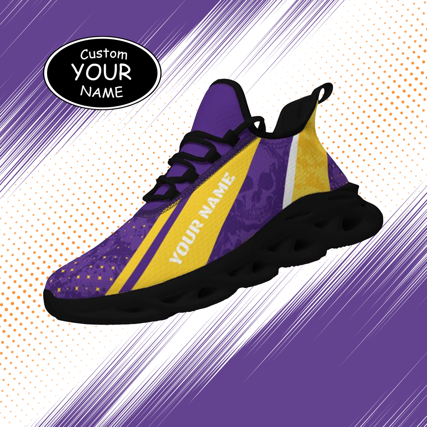 Max Sowl-25-cy-Baton Rouge-6-1, Personalized LSU Tigers Custom Max Sowl Shoes, Patriotic Running Sneakers, Custom Comfortable Walking Shoes