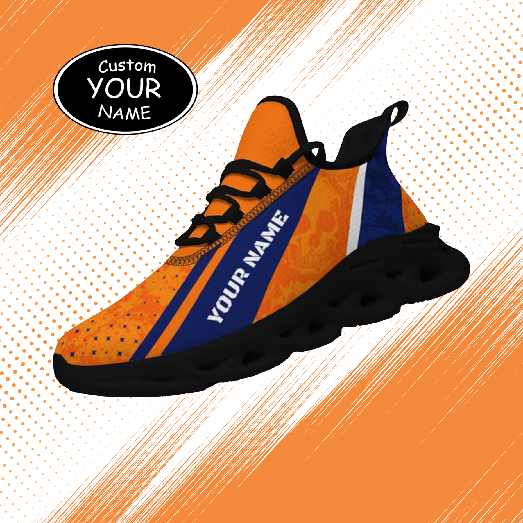 Max Sowl-25-cy-Syracuse-15-1, Personalized Syracuse Orange Custom Max Sowl Shoes, Patriotic Running Sneakers, Custom Comfortable Walking Shoes