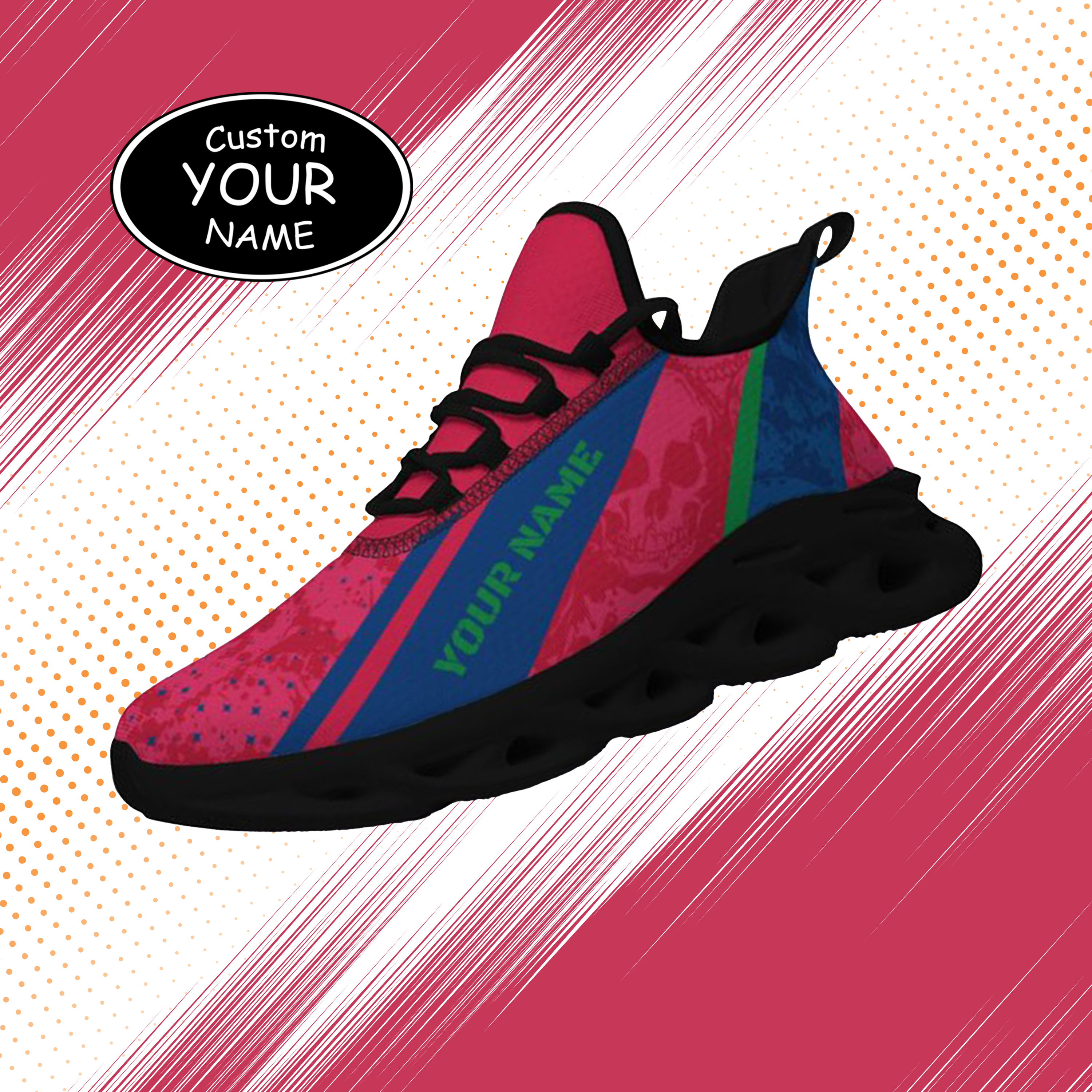 Max Sowl-25-cy-Fresno-18-1, Personalized Fresno State Bulldogs Custom Max Sowl Shoes, Patriotic Running Sneakers, Custom Comfortable Walking Shoes