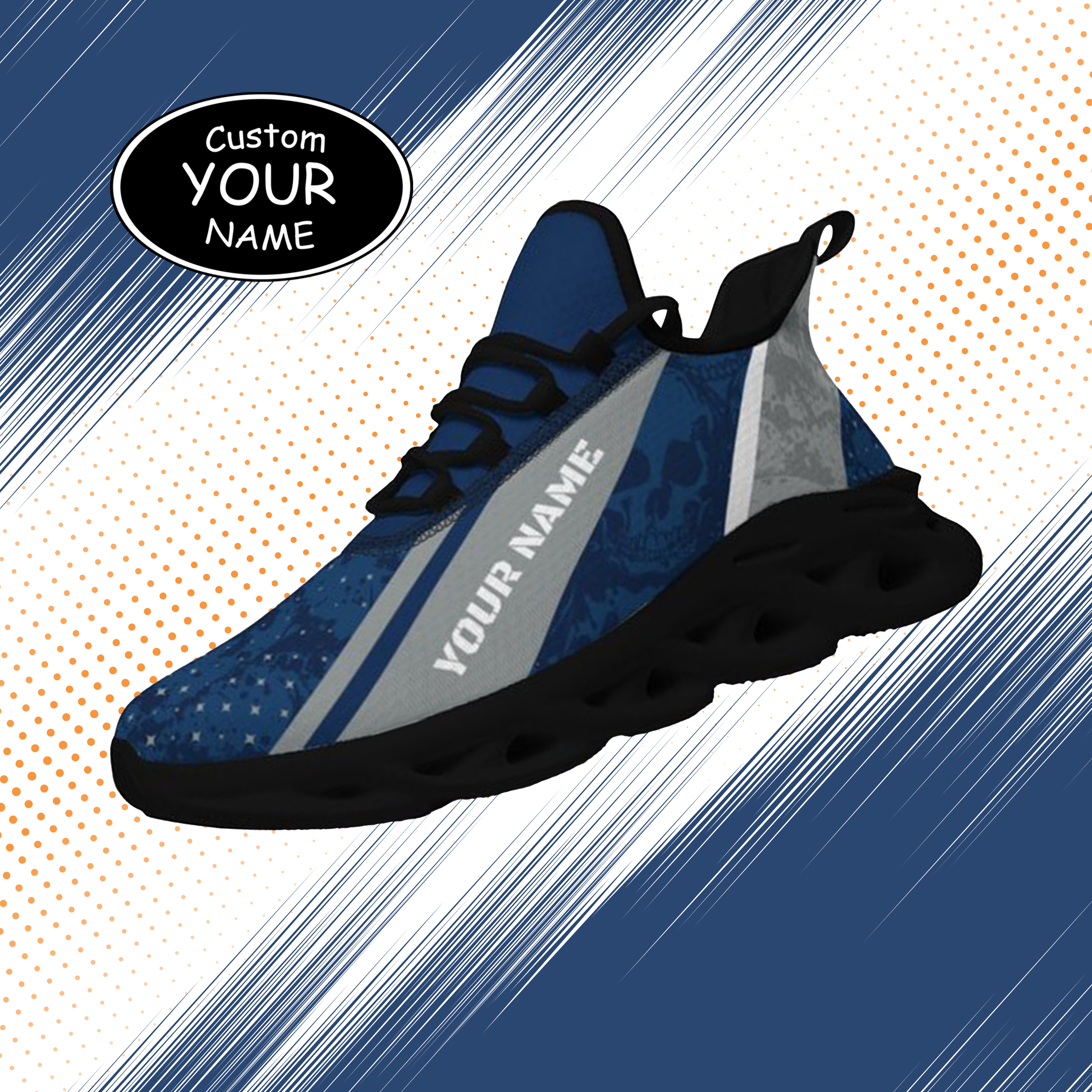 Max Sowl-25-cy-Logan-22-1, Personalized Utah State Aggies Custom Max Sowl Shoes, Patriotic Running Sneakers, Custom Comfortable Walking Shoes