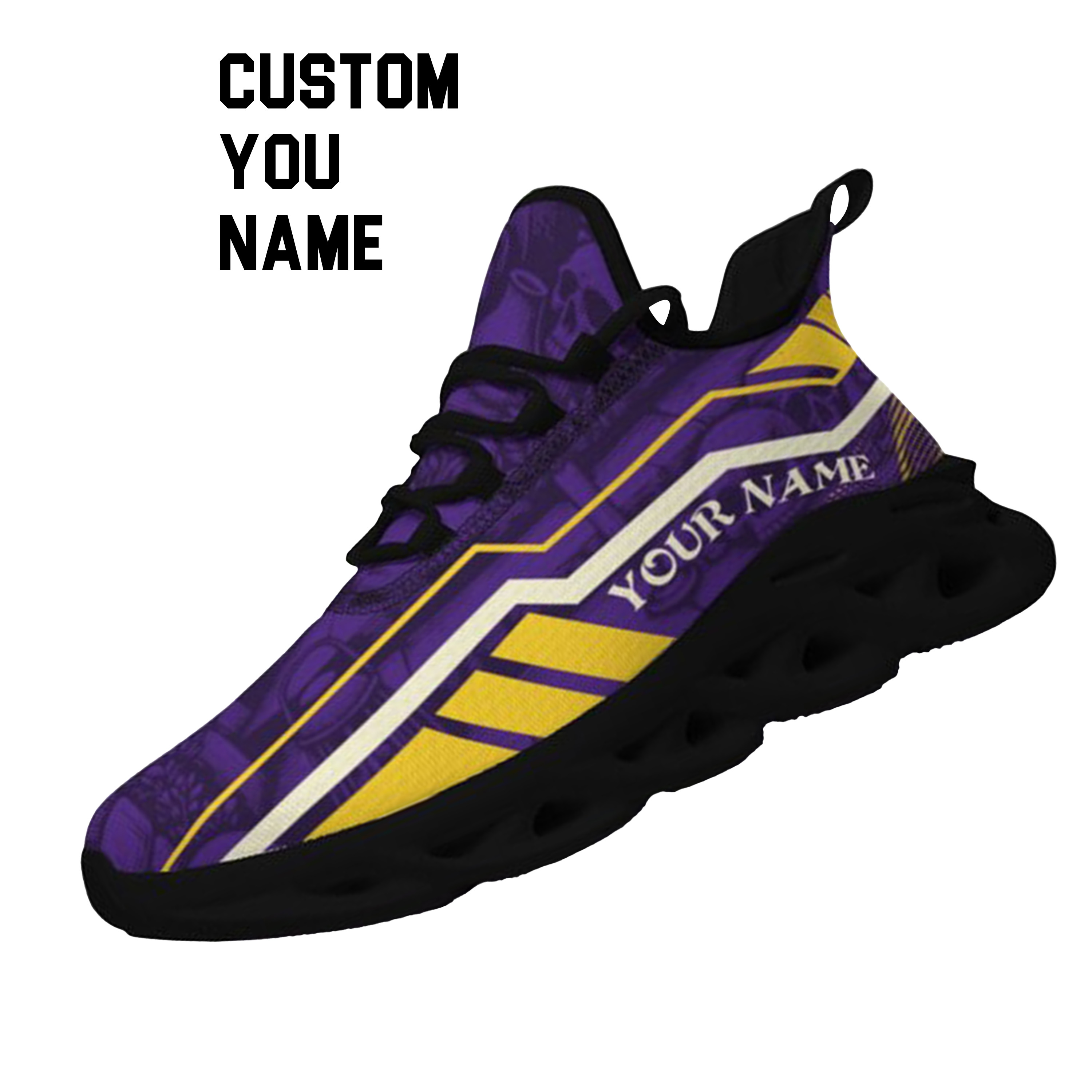 Max Sowl-25-yy-Baton Rouge-6-1, Personalized LSU Tigers Custom Max Sowl Shoes, Patriotic Running Sneakers, Custom Comfortable Walking Shoes