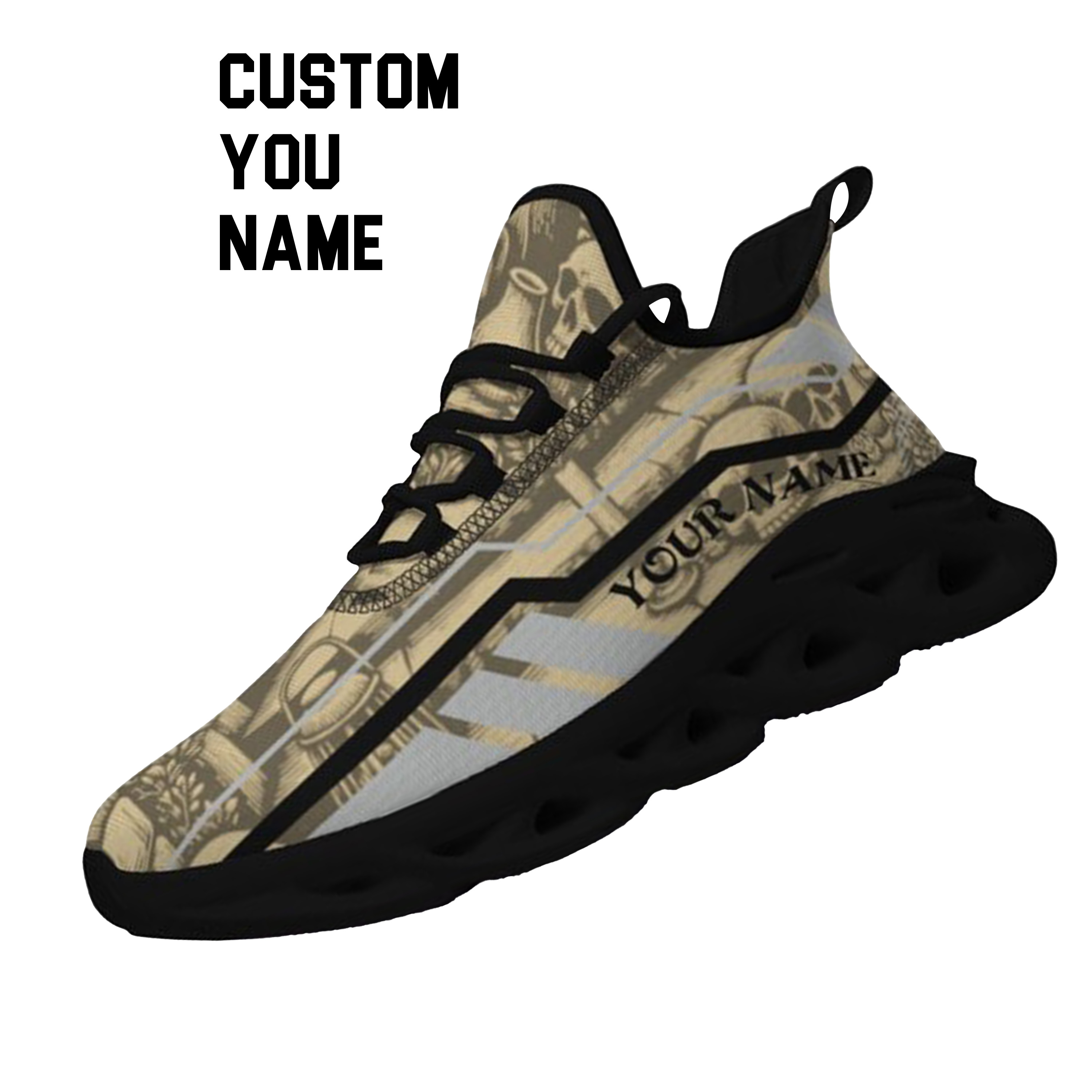 Max Sowl-25-yy-West Point-19-1, Personalized Army Black Knights Custom Max Sowl Shoes, Patriotic Running Sneakers, Custom Comfortable Walking Shoes