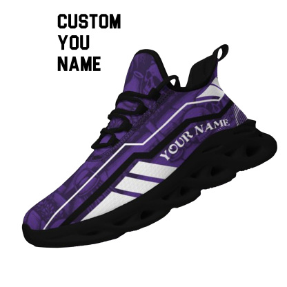 Max Sowl-25-yy-Evanston-21-1, Personalized Northwestern Wildcats Custom Max Sowl Shoes, Patriotic Running Sneakers, Custom Comfortable Walking Shoes
