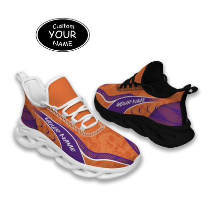 Max Sowl-25-cy-Clemson-1-2, Personalized Clemson Tigers Custom Max Sowl Shoes, Patriotic Running Sneakers, Custom Comfortable Walking Shoes