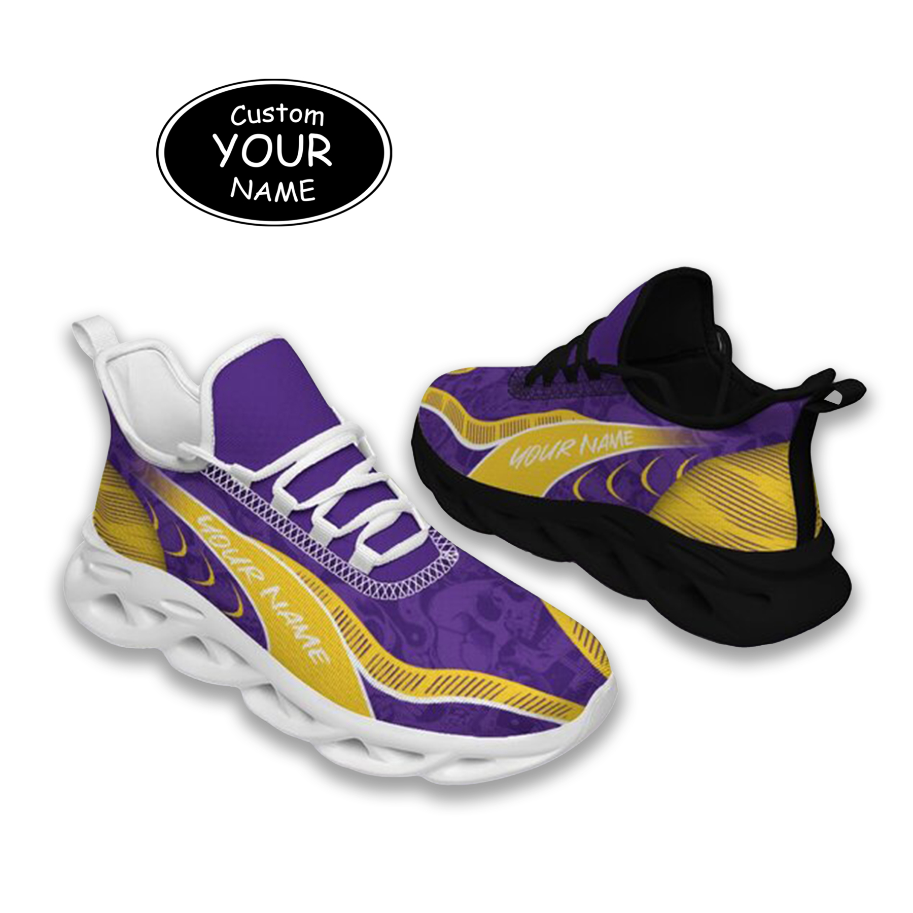 Max Sowl-25-cy-Baton Rouge-6-2, Personalized LSU Tigers Custom Max Sowl Shoes, Patriotic Running Sneakers, Custom Comfortable Walking Shoes