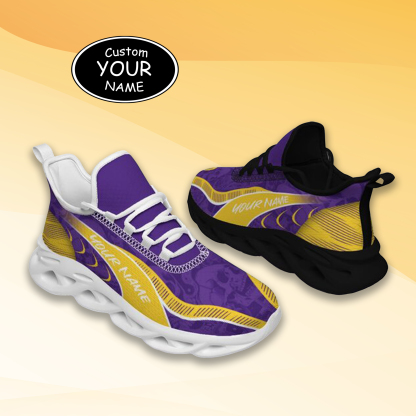 Personalized LSU Tigers Custom Max Sowl Shoes, Patriotic Running Sneakers, Custom Comfortable Walking Shoes