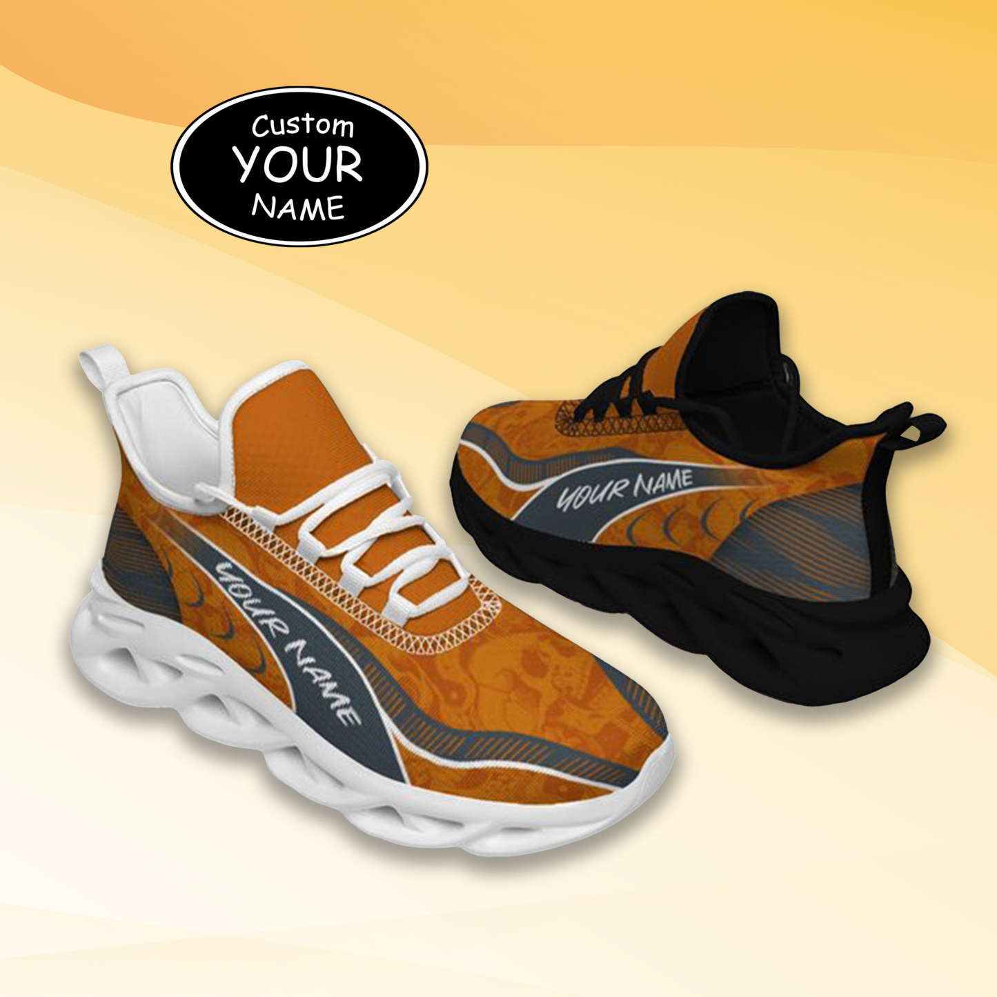 Personalized Texas Longhorns Custom Max Sowl Shoes, Patriotic Running Sneakers, Custom Comfortable Walking Shoes