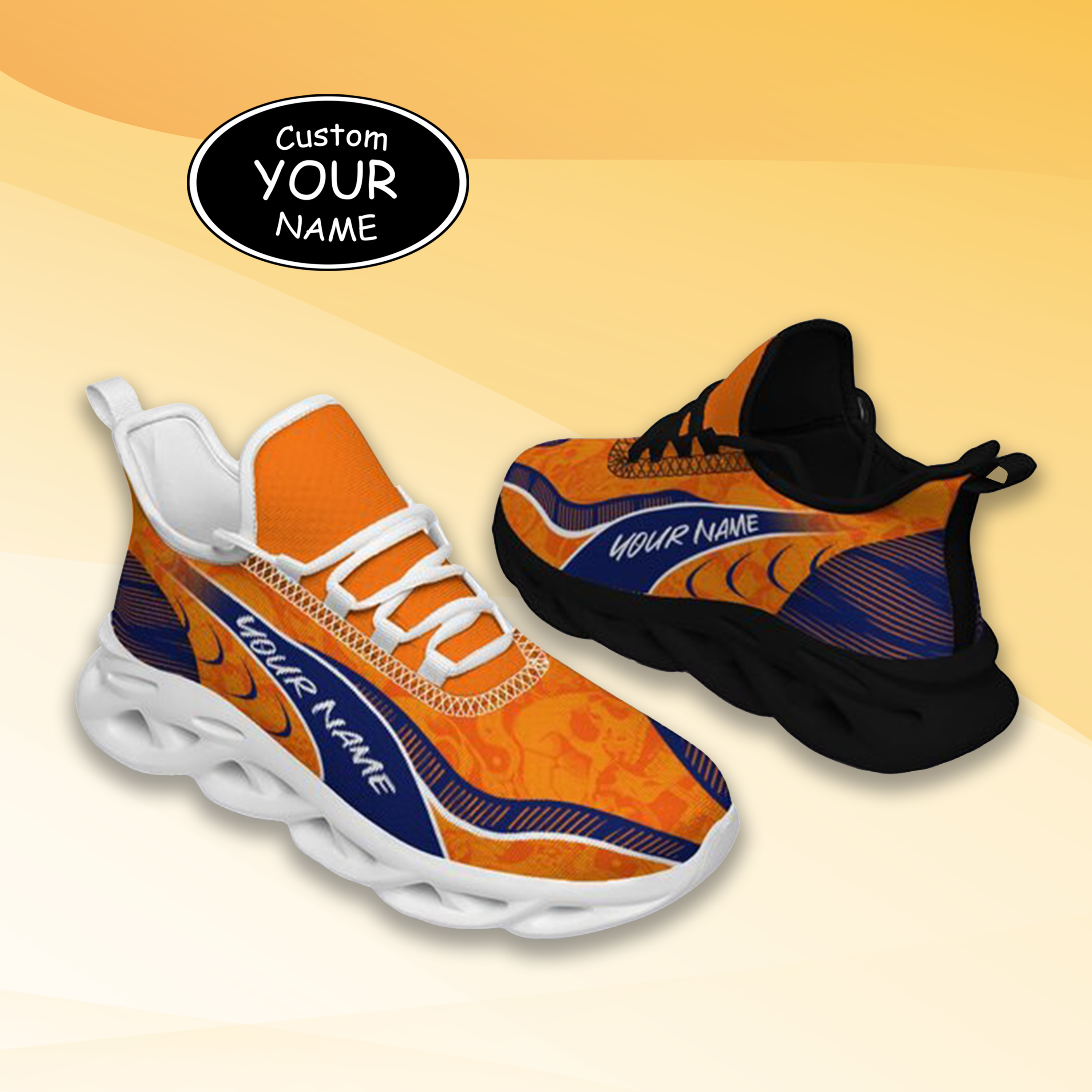 Max Sowl-25-cy-Syracuse-15-2, Personalized Syracuse Orange Custom Max Sowl Shoes, Patriotic Running Sneakers, Custom Comfortable Walking Shoes