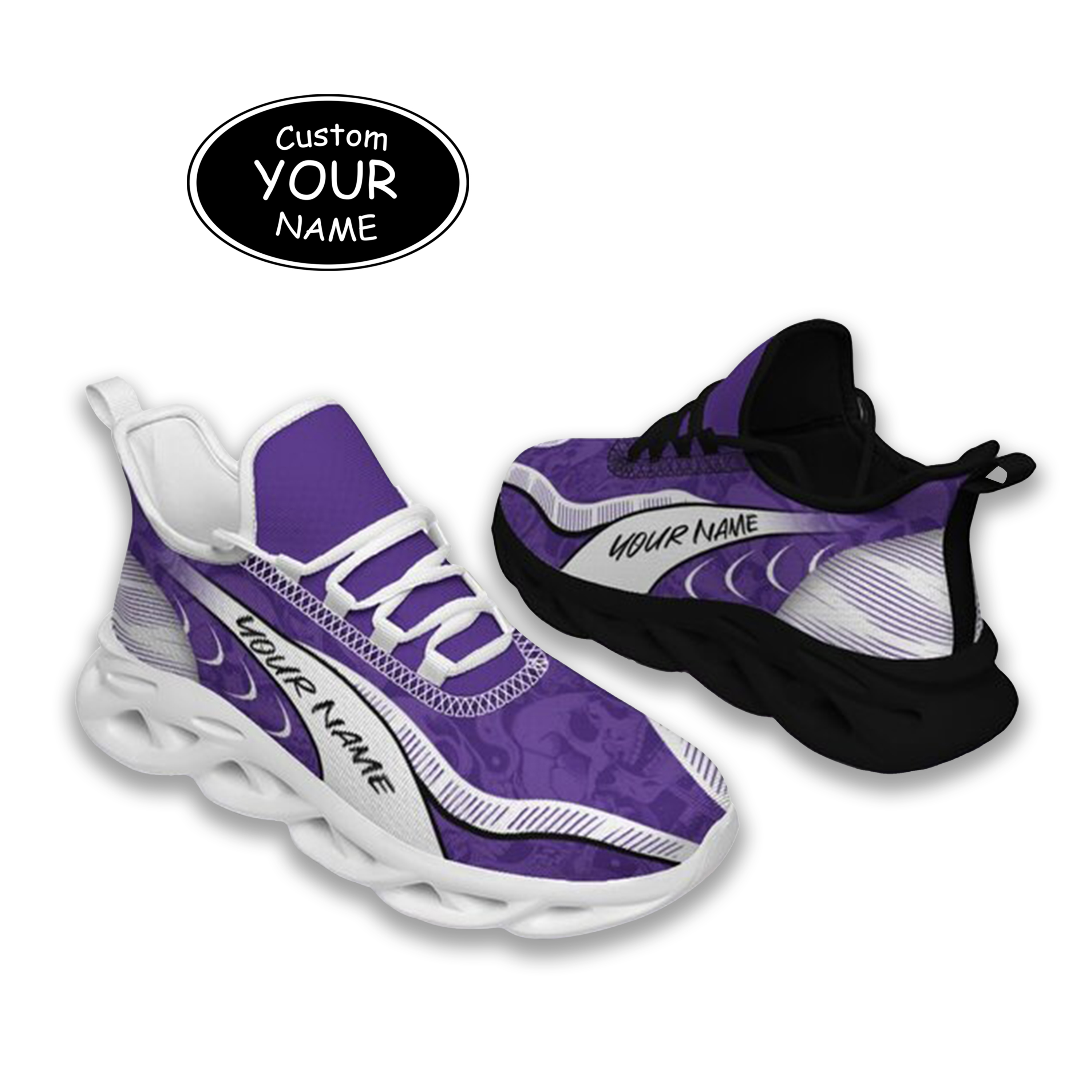 Max Sowl-25-cy-Evanston-21-2, Personalized Northwestern Wildcats Custom Max Sowl Shoes, Patriotic Running Sneakers, Custom Comfortable Walking Shoes