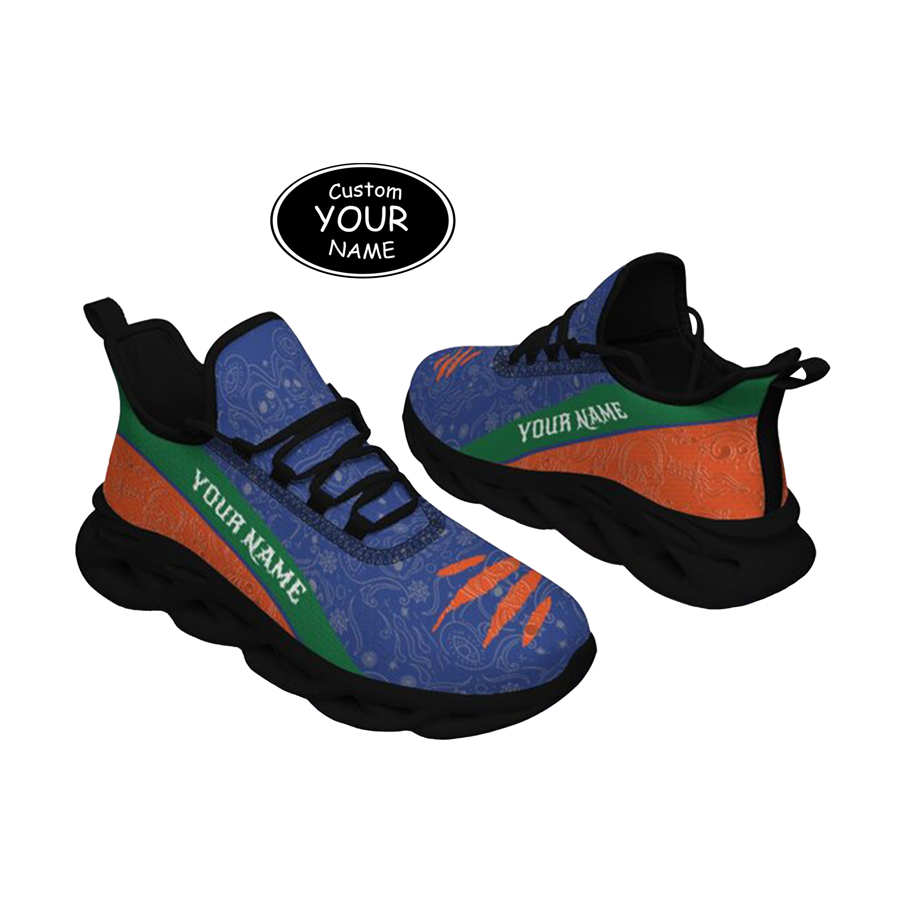 Max Sowl-25-yy-Gainesville-7-2, Personalized Florida Gators Custom Max Sowl Shoes, Patriotic Running Sneakers, Custom Comfortable Walking Shoes