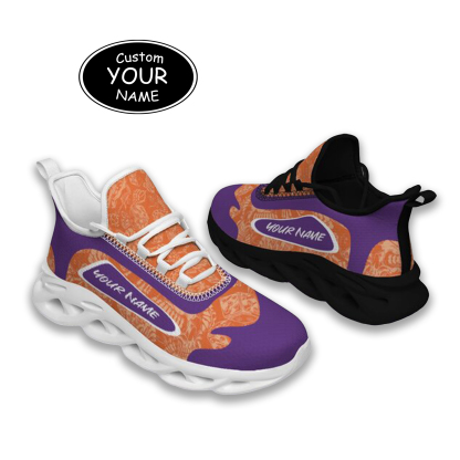 Max Sowl-25-cy-Clemson-1-3, Personalized Clemson Tigers Custom Max Sowl Shoes, Patriotic Running Sneakers, Custom Comfortable Walking Shoes