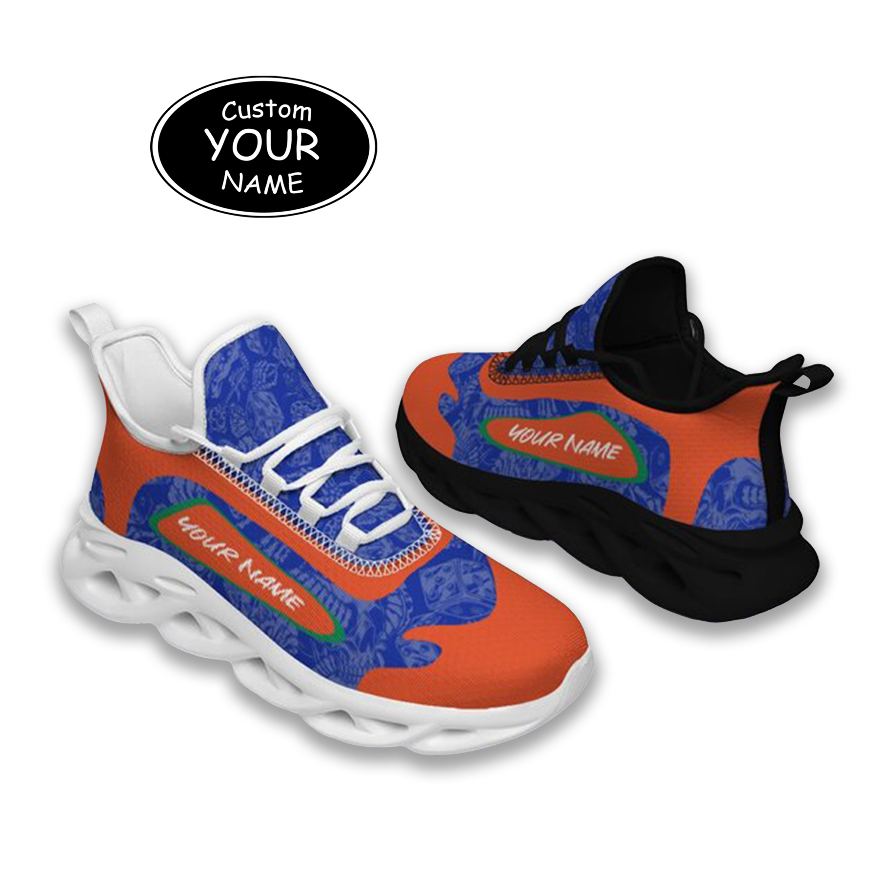 Max Sowl-25-cy-Gainesville-7-3, Personalized Florida Gators Custom Max Sowl Shoes, Patriotic Running Sneakers, Custom Comfortable Walking Shoes