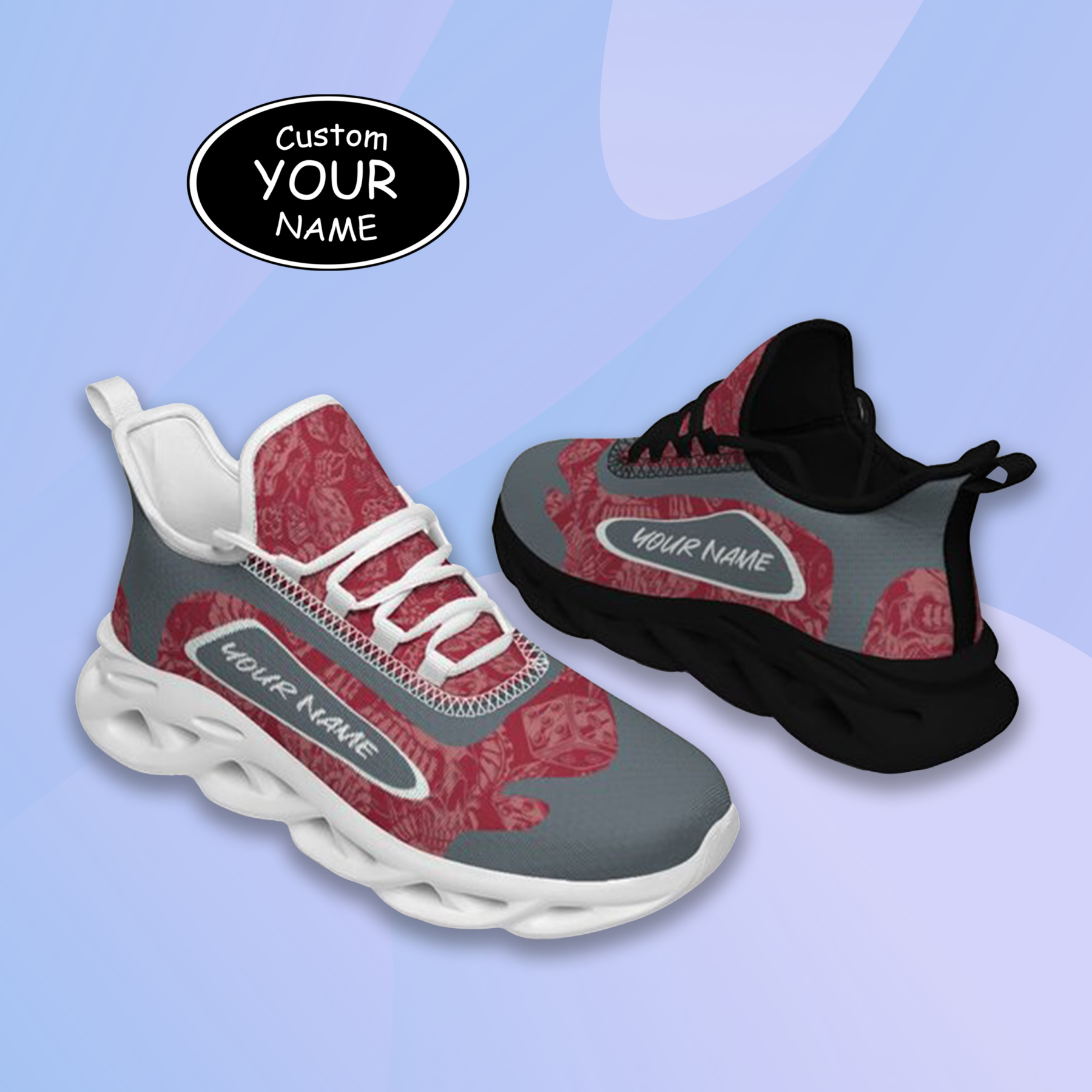 Personalized Washington State Cougars Custom Max Sowl Shoes, Patriotic Running Sneakers, Custom Comfortable Walking Shoes