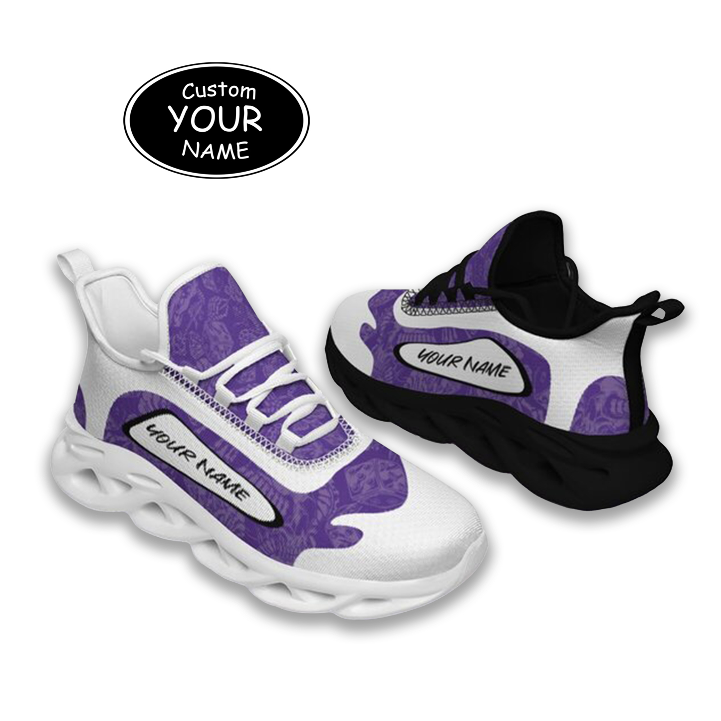 Max Sowl-25-cy-Evanston-21-3, Personalized Northwestern Wildcats Custom Max Sowl Shoes, Patriotic Running Sneakers, Custom Comfortable Walking Shoes