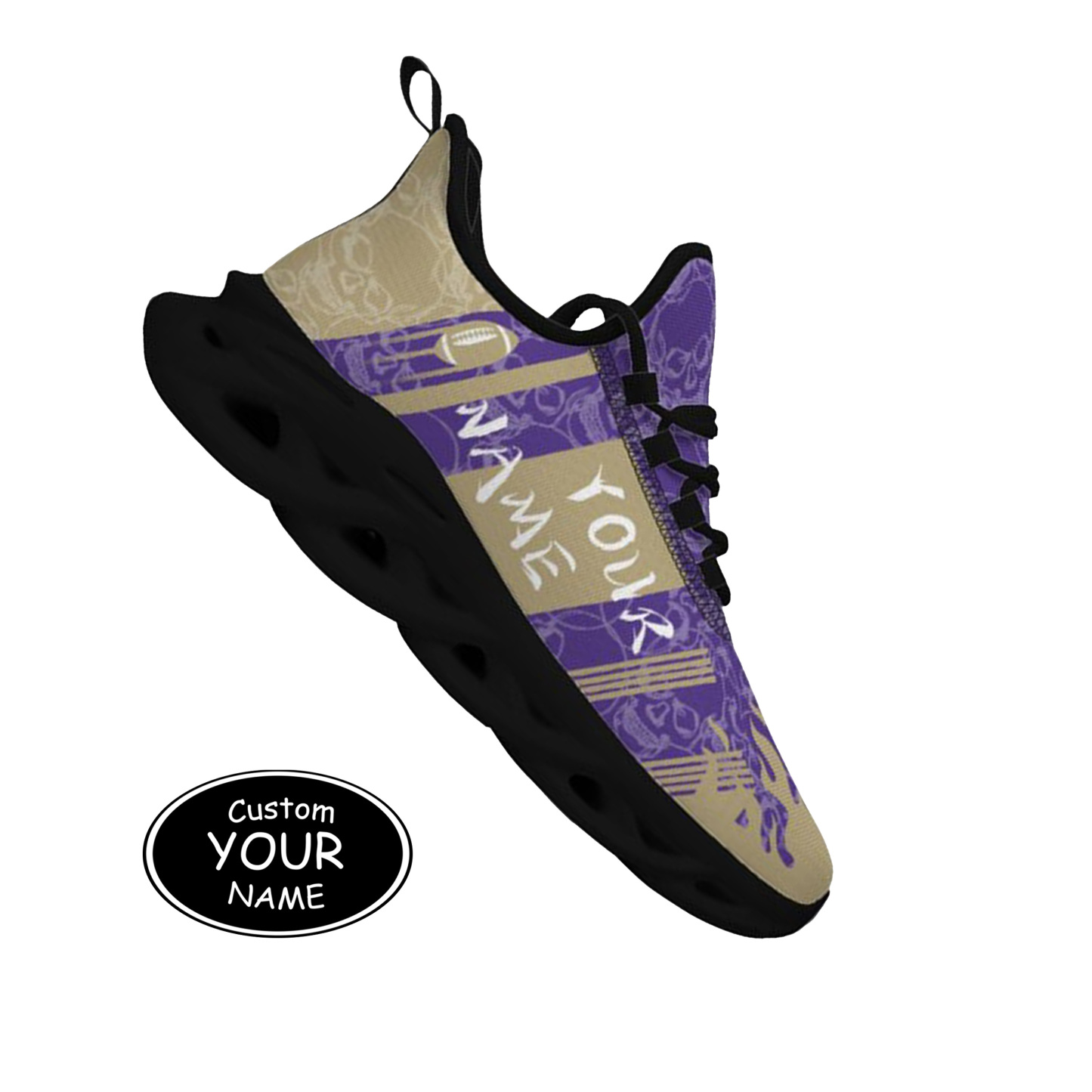 Max Sowl-25-yy-Seattle-13-3, Personalized Washington Huskies Custom Max Sowl Shoes, Patriotic Running Sneakers, Custom Comfortable Walking Shoes